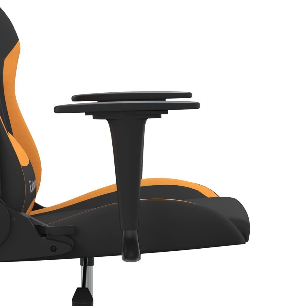 vidaXL Gaming-Stuhl Dunkelgelb und Dunkelgelb Orange mit St) Stoff (1 Massagefunktion Gaming-Stuhl | Schwarz