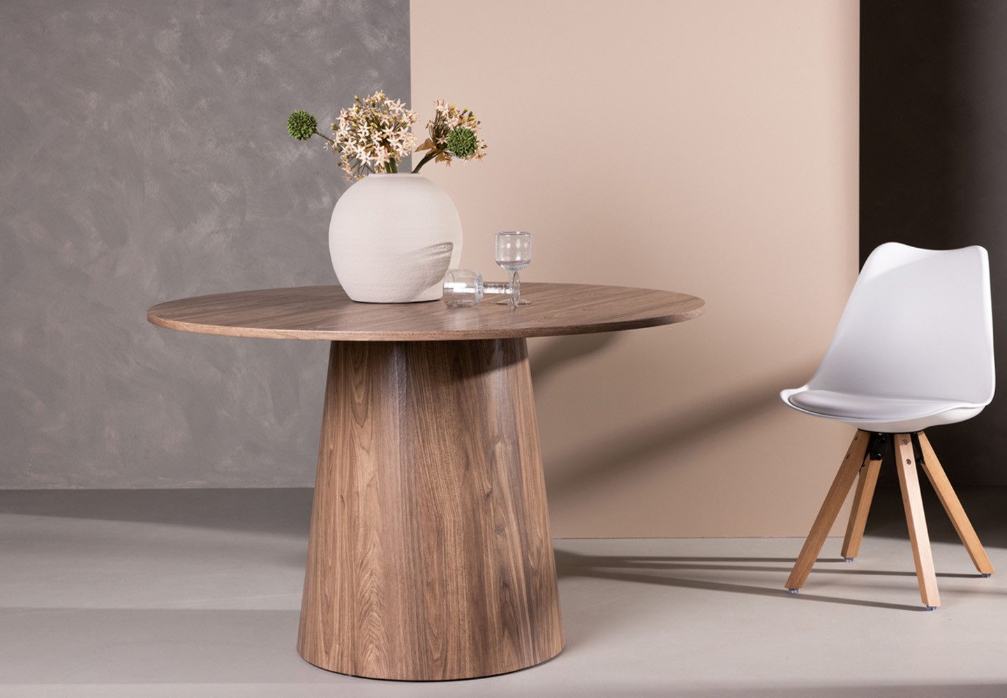 BOURGH Säulen-Esstisch LANZA runder Esstisch Ø120x75cm günstig online kaufen