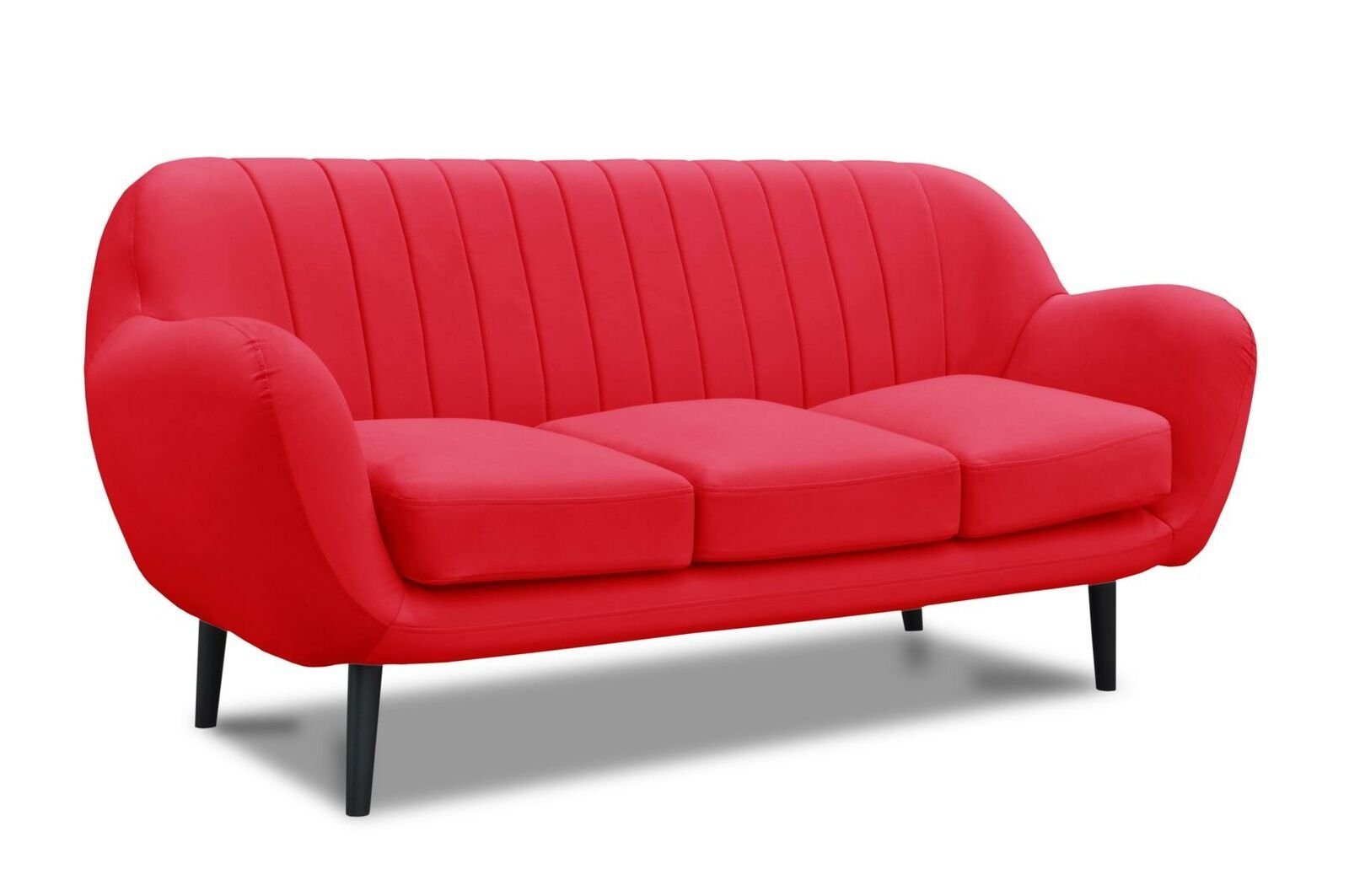 Polster Sofa Dreisitzer Europe Design Rot, JVmoebel Made in Sitzer Sofa Couch 3