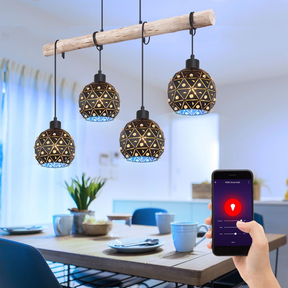 LED Hänge Leuchte Decken Kristall Lampe SPRACHSTEUERung mit Wifi APP Google Home 