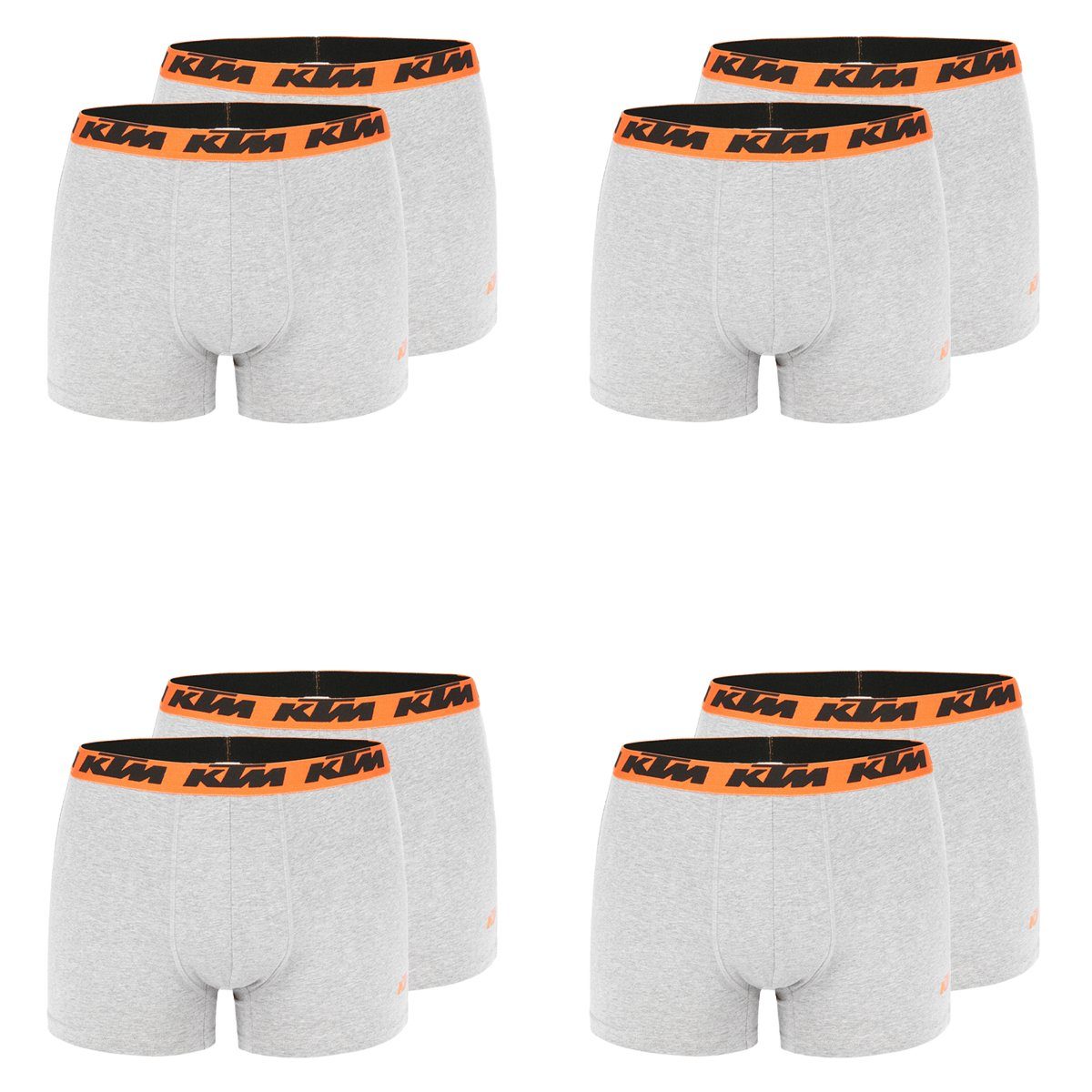 KTM Boxershorts 8er Pack Boxer Man Cotton (Set, 8-St., 8er-Pack) Light Grey2