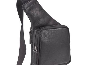 Greenburry Umhängetasche Basic, Crossbag 24x43cm, Schultertasche, Leder