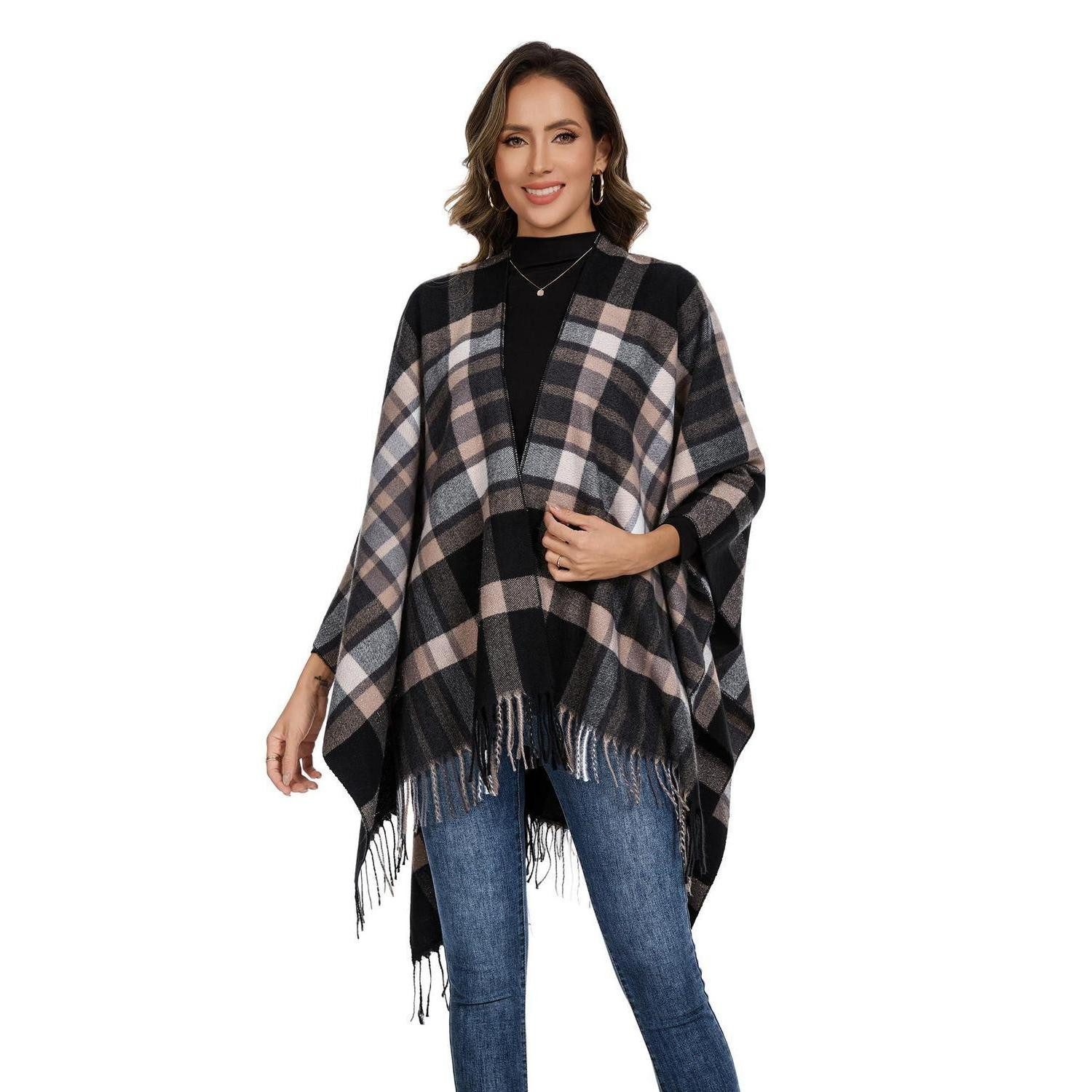 LuxusKollektion Poncho Poncho Damen Pashmina Einheitsgröße (1-St)