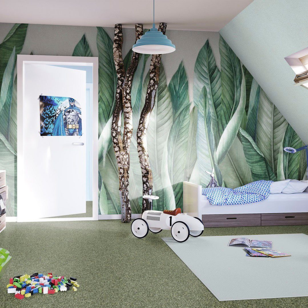 Teppichboden Schlingenteppich Baltic, Bodenmeister, Wohnzimmer, rechteckig, Breite mm, cm 400/500 Kinderzimmer, Höhe: 5 grün Schlafzimmer