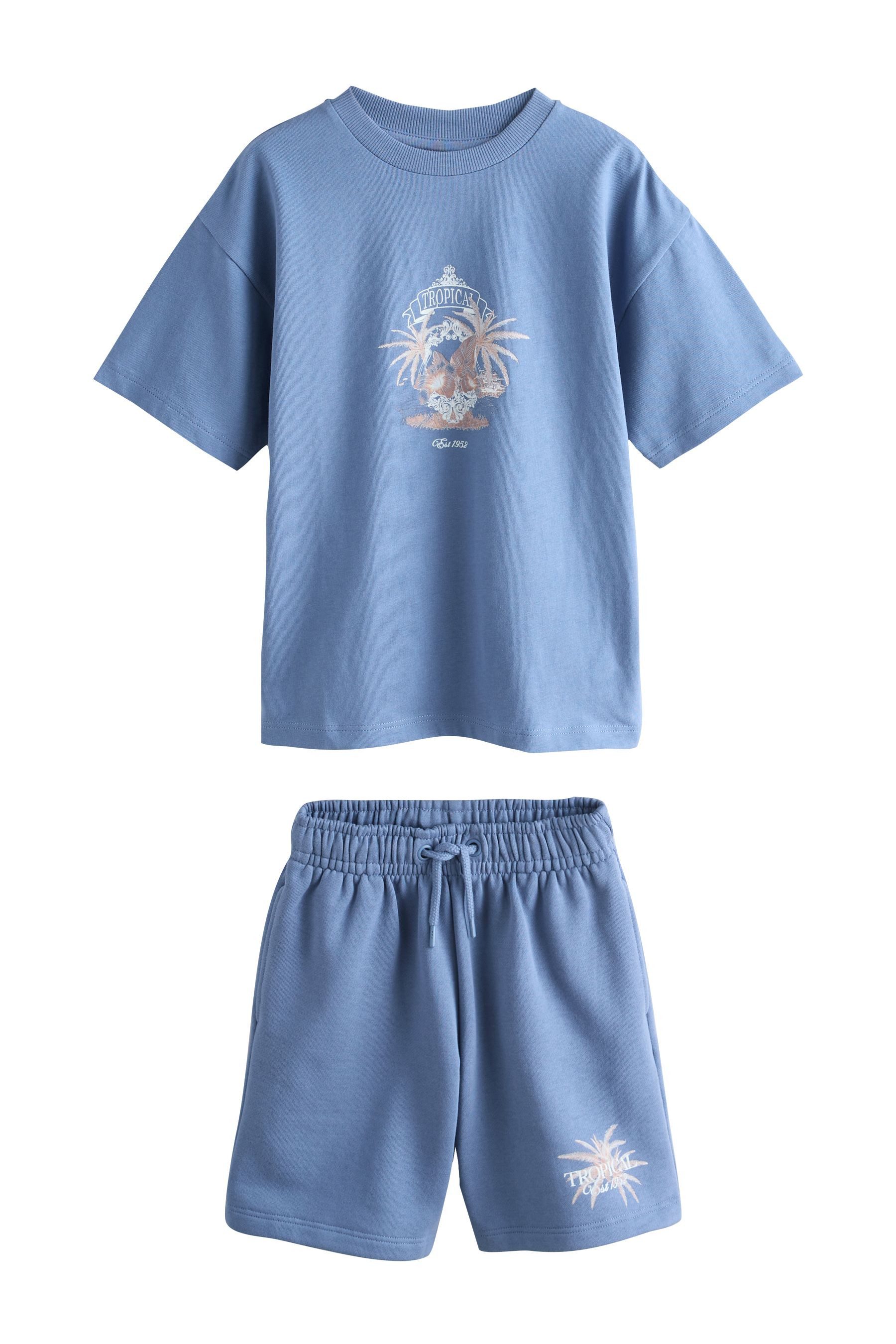 Next T-Shirt & Shorts Kurzärmeliges T-Shirt und Shorts im Set (2-tlg)