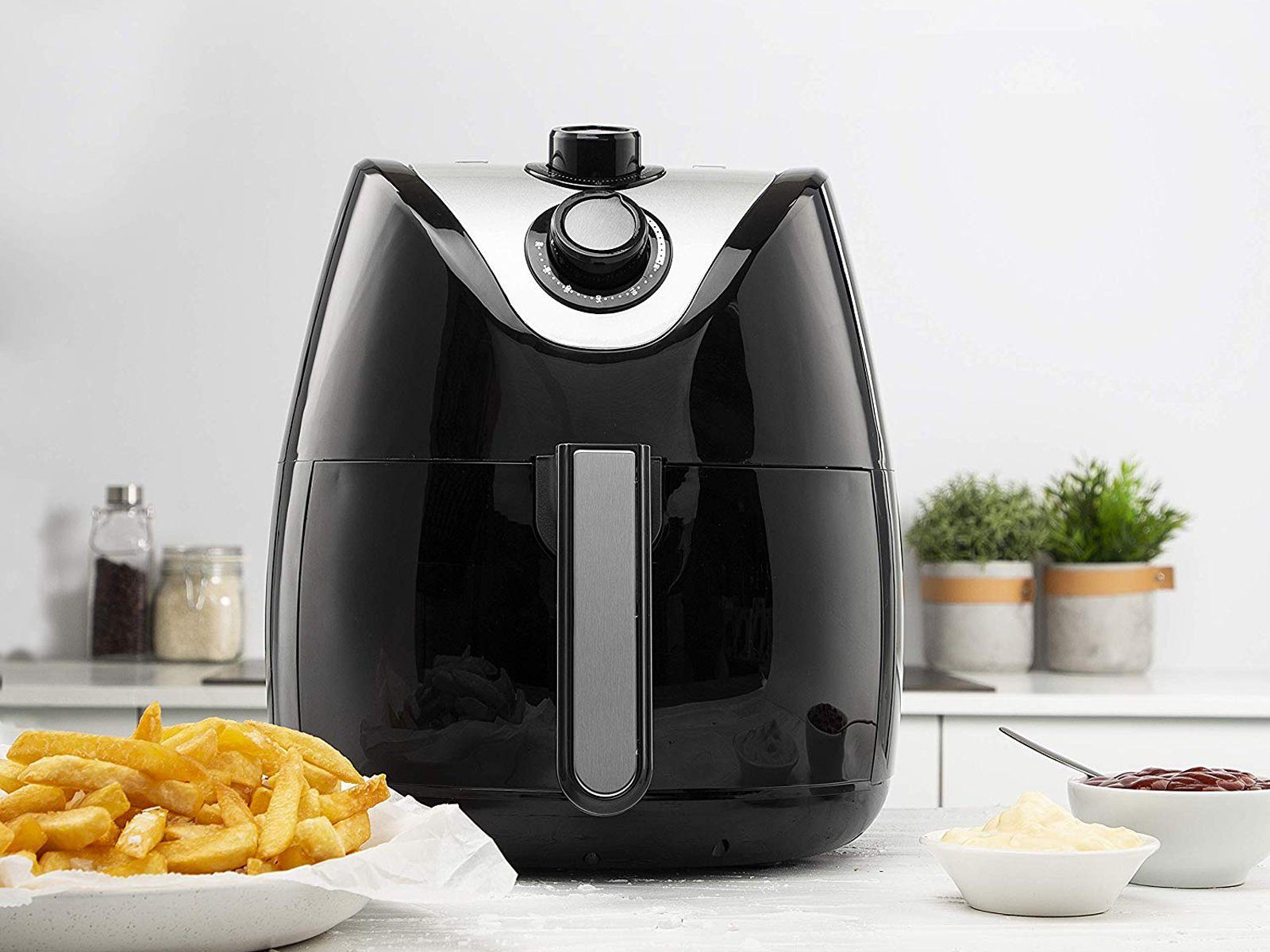 Tristar Heißluftfritteuse, 1500 W, Große 4,5Ltr. Luftfritteuse Frittöse Pommes fettarm frittieren ohne Öl