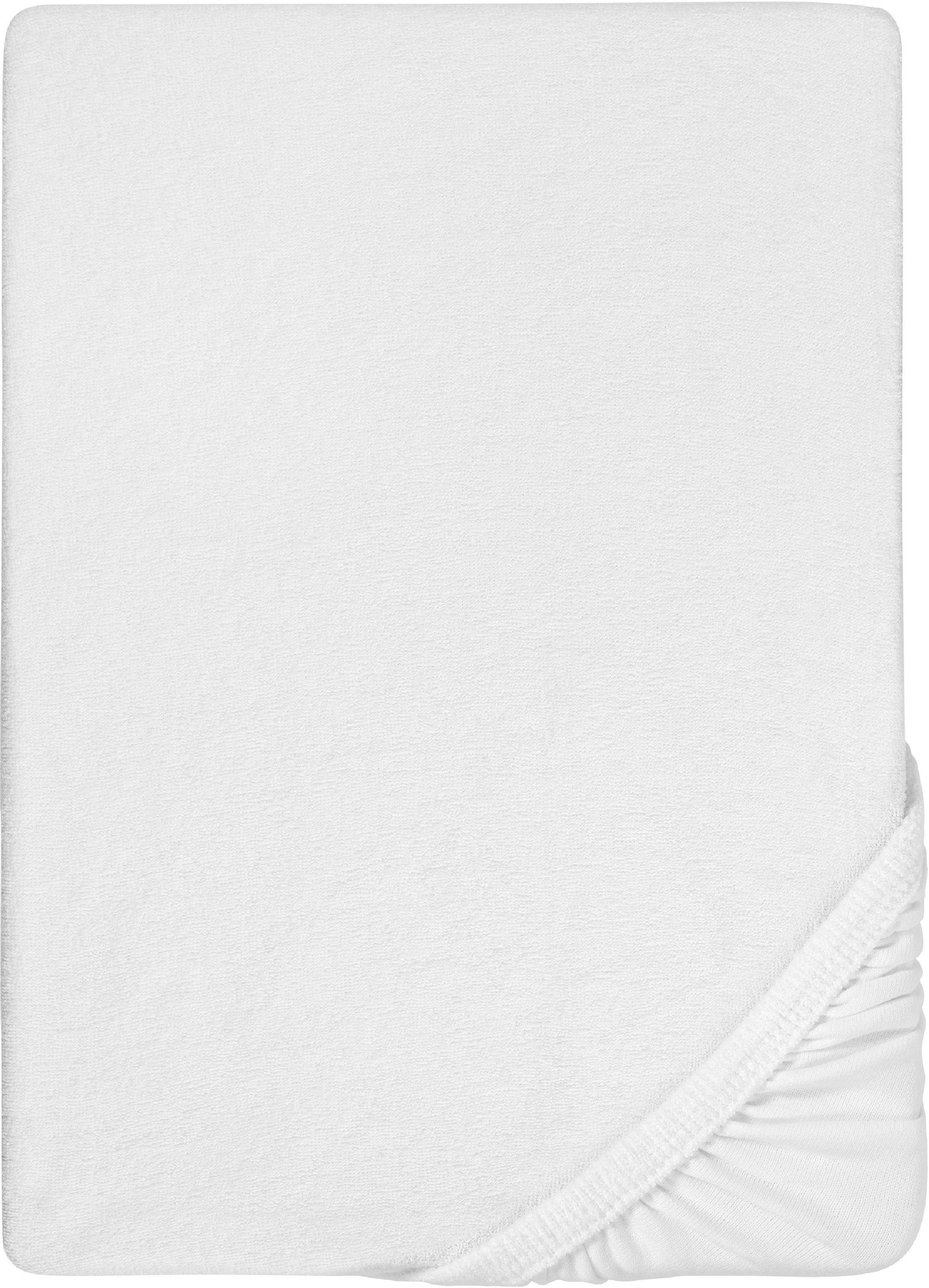 Biberna Spannbettlaken 0012344 Premium Frottee-Stretch Spannbetttuch 80% Baumwolle, Frottee, Gummizug: rundum, (1 Stück), Frottee-Stretch, Rundumgummi, bügelfrei, ab Größe 90 x 190 cm