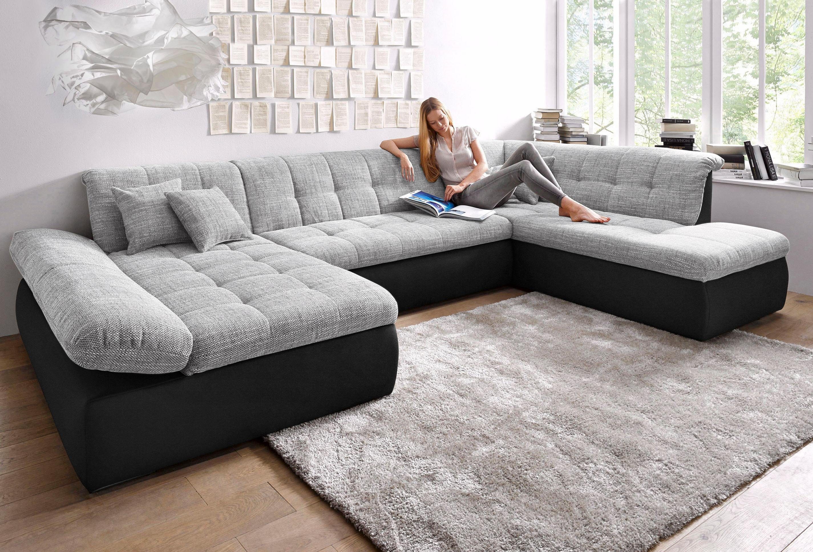 DOMO collection Wohnlandschaft "Moric U-Form, auch in Cord, Breite 353cm, v günstig online kaufen