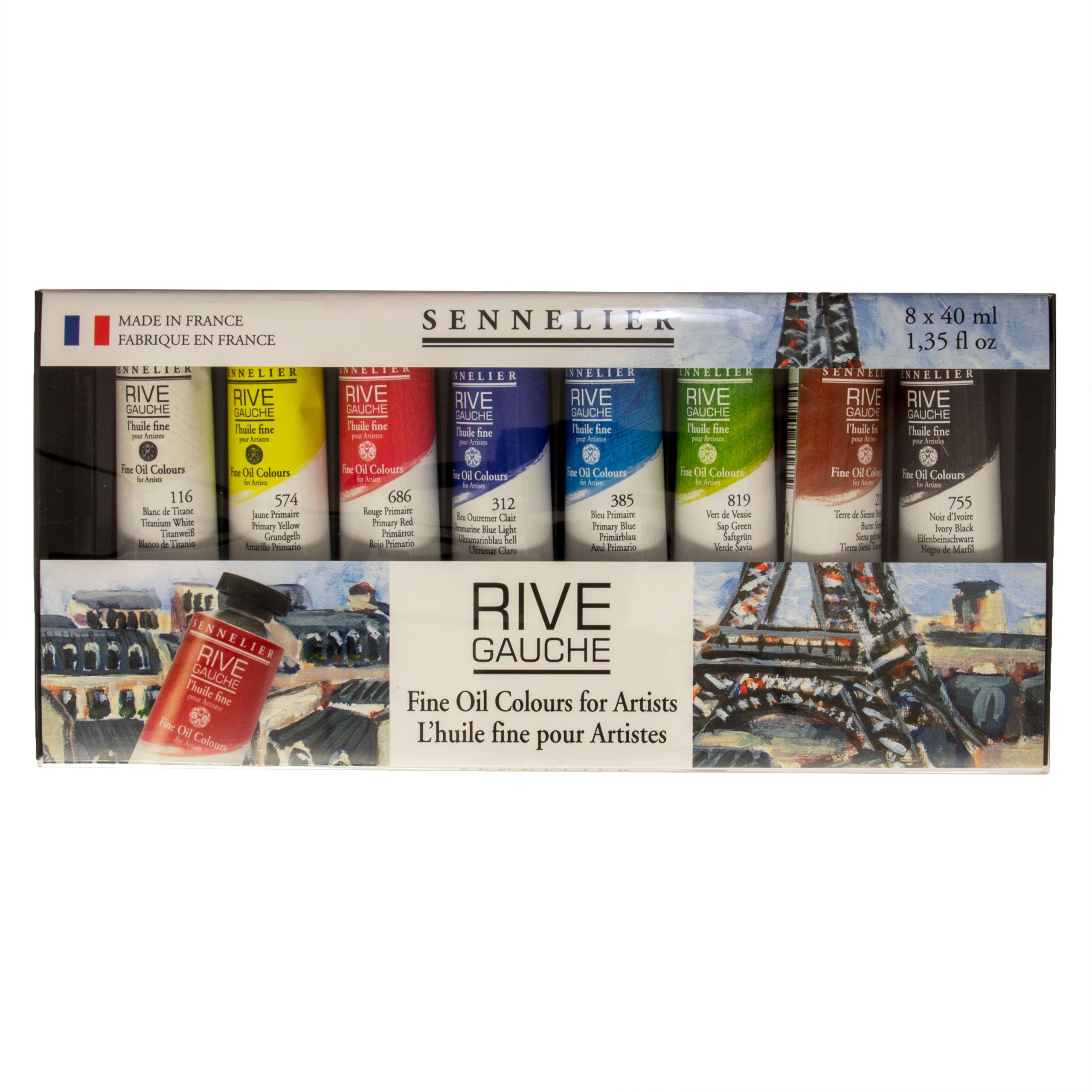 SENNELIER Ölfarbe Rive Gauche feine Ölfarbe - Kartonset 8 Tuben x 40ml - N130313.1