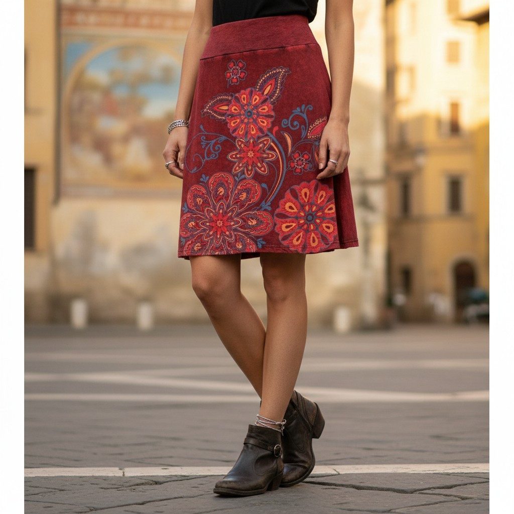 Guru-Shop Minirock Minirock, Boho chic Rock, Retro Baumwollrock -.. alterna günstig online kaufen