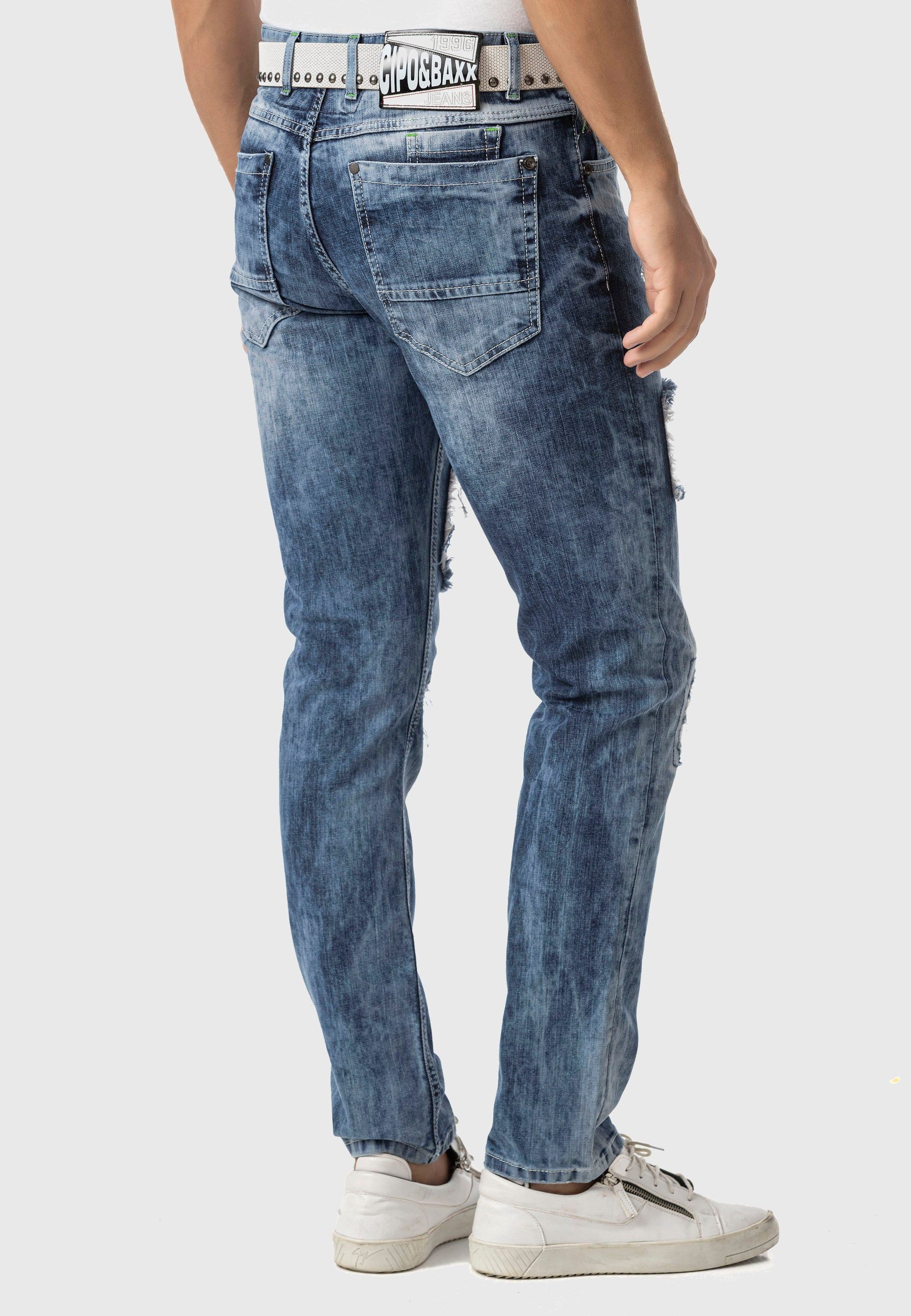 Cipo & Baxx 5-Pocket-Jeans Jeans im Used-Look günstig online kaufen
