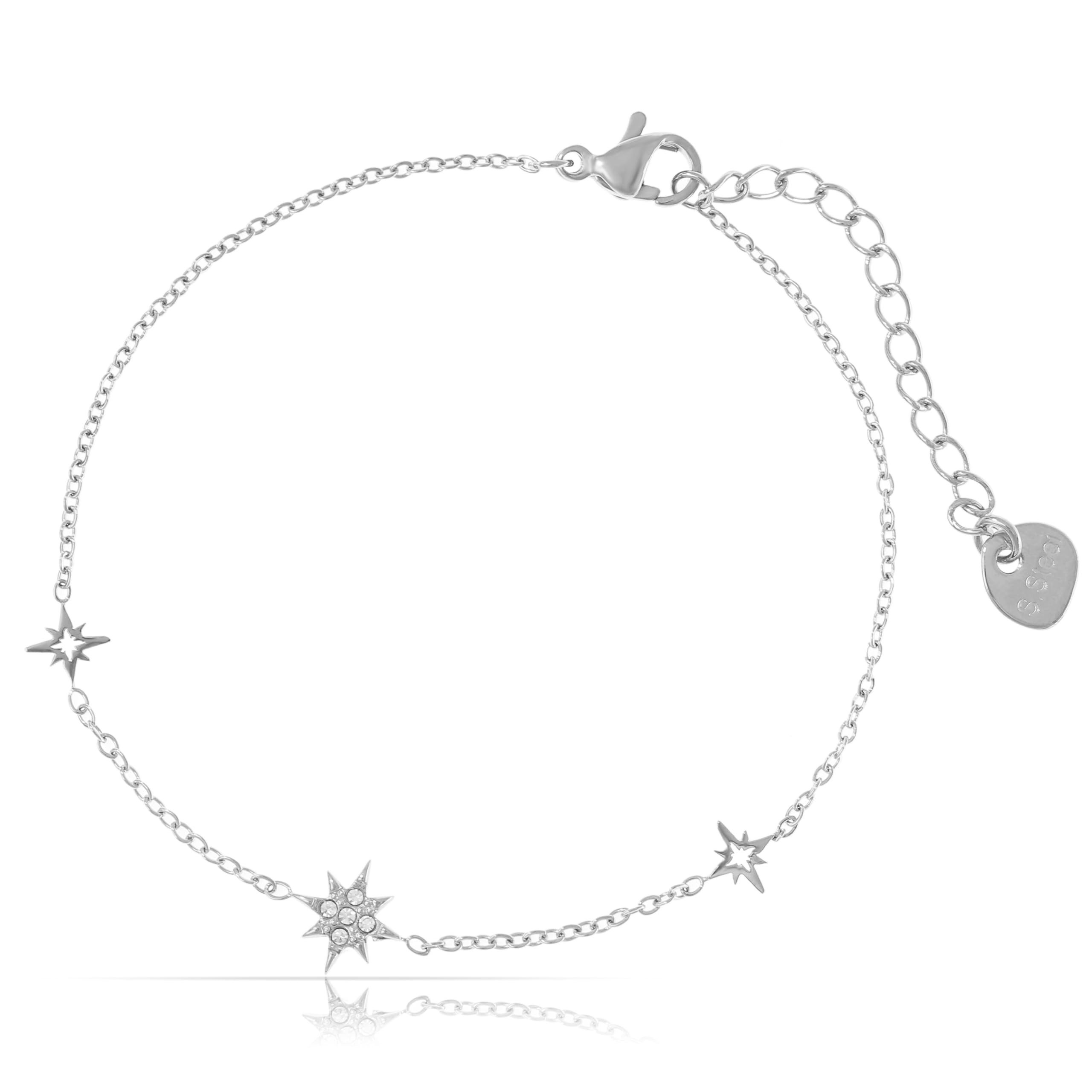 Made by Nami Edelstahlarmband filigran in Gold oder Silber mit Stern Anhäng günstig online kaufen