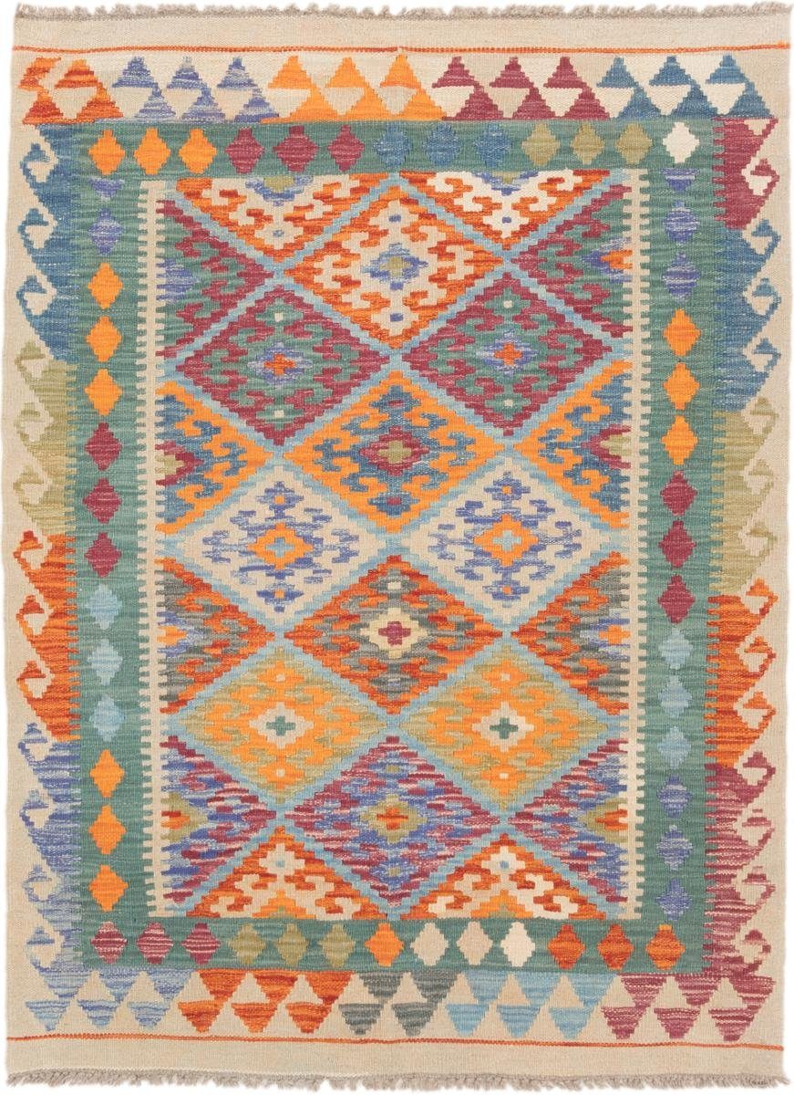 Orientteppich Kelim Afghan 110x151 Handgewebter Orientteppich, Nain Trading, rechteckig, Höhe: 3 mm
