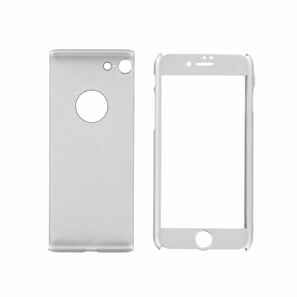 Handytasche 360° Hülle für iPhone 6/6s Silber Schutz Case (Universaltasche)