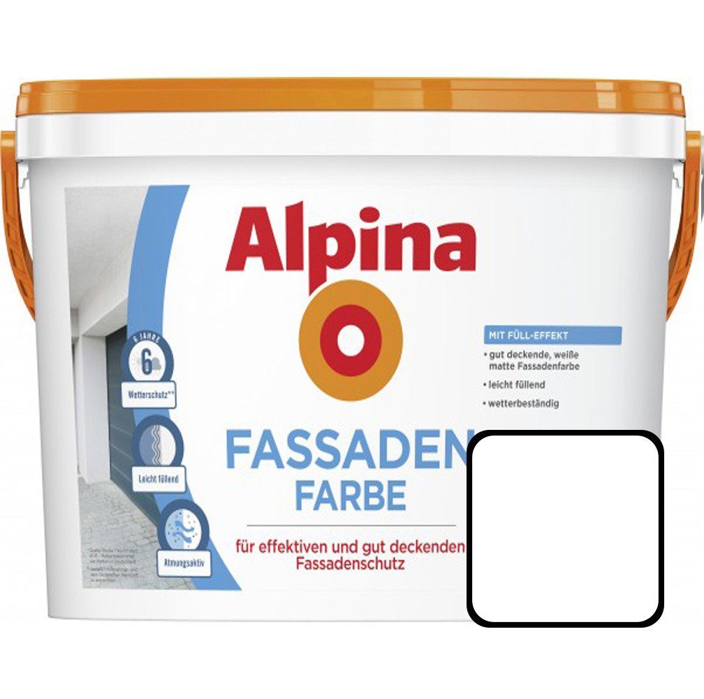 Alpina Fassadenfarbe Alpina Fassadenfarbe 2,5 L weiß matt