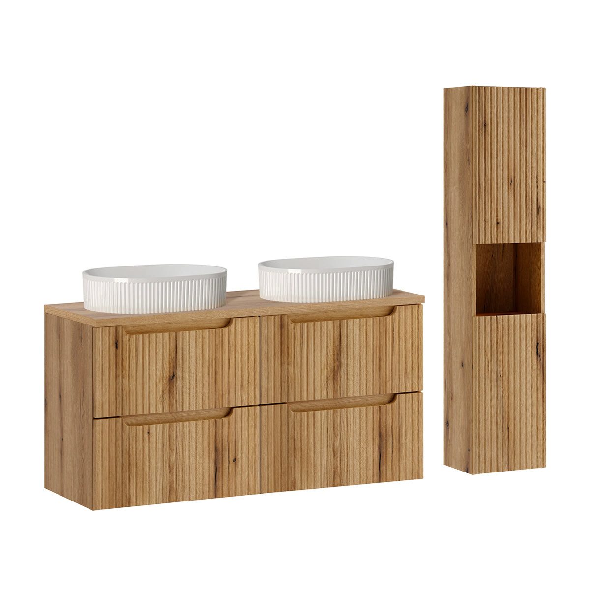 Petits-meubles Doppelwaschbecken Riva (Set)