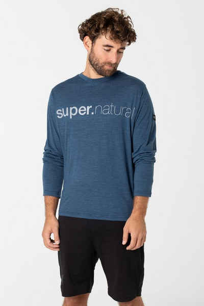 SUPER.NATURAL Langarmshirt »Merino T-Shirt M ACTIVE 3/4« atmungsaktiver Merino-Materialmix