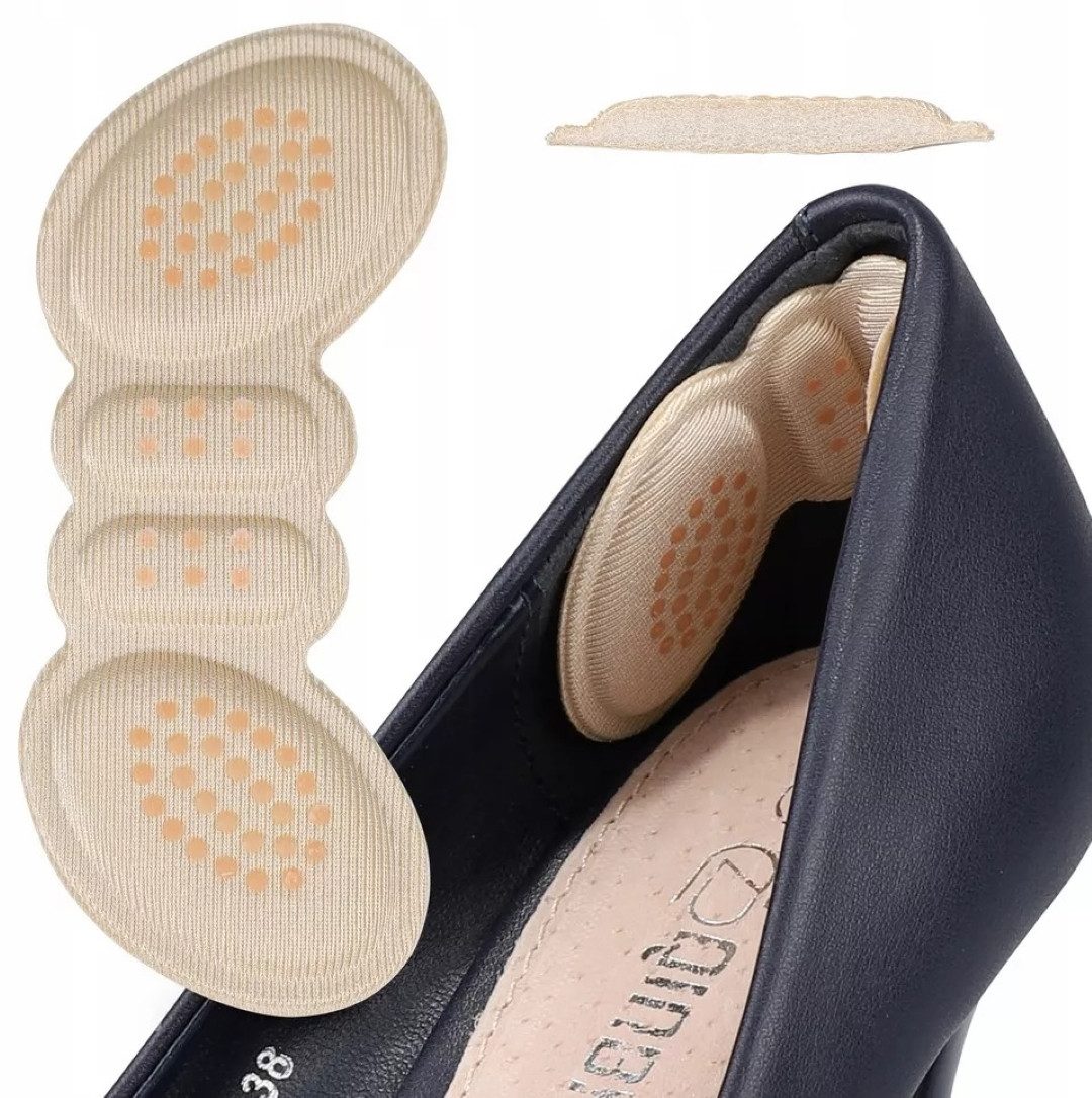 LA CUTE Fersenpolster Schaumstoff-Fersenkappen für Schuhe, selbstklebend, 2 Stück. (Schaumstoff-Fersenkappen für besseren Tragekomfort., Set mit 2 selbstklebenden Fersenkappen aus Schaumstoff), Schaumstoff-Fersenkappen, selbstklebend, verhindern Scheuern.