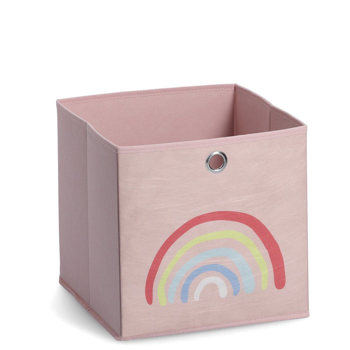 Zeller Present Aufbewahrungskorb Aufbewahrungsbox "Rosy Rainbow, Vlies, rosé, ca. 28 x 28 x 28 cm