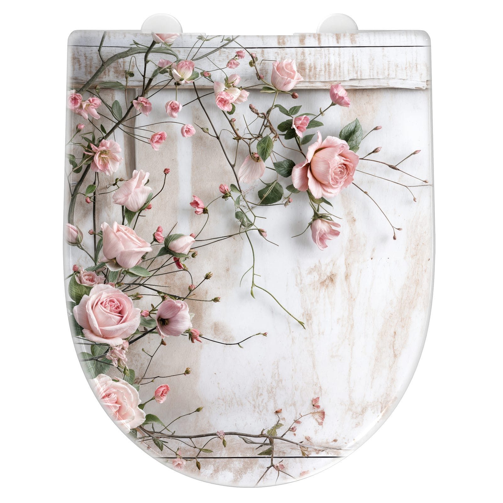 Primedeco WC-Sitz mit Absenkautomatik Motiv Rosenblüten günstig online kaufen