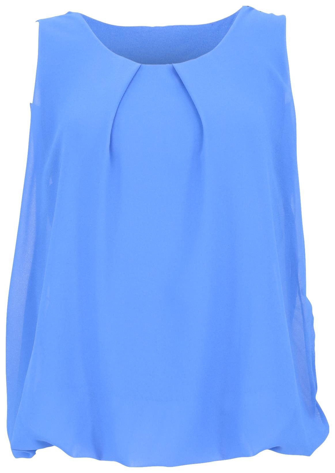 malito more than fashion Chiffonbluse 6879 Blusentop mit Rundhals-Ausschnit günstig online kaufen