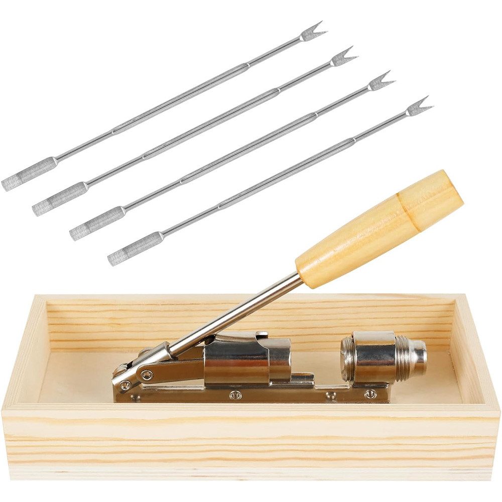 AFKSMILE Nussknacker Verstellbarer Nusshalter mit Aufbewahrungskorb aus Holz für Nüsse, (5-tlg), Nussknacker mit Holzbasis und Holzgriff und Nussstecher,ergonomisch