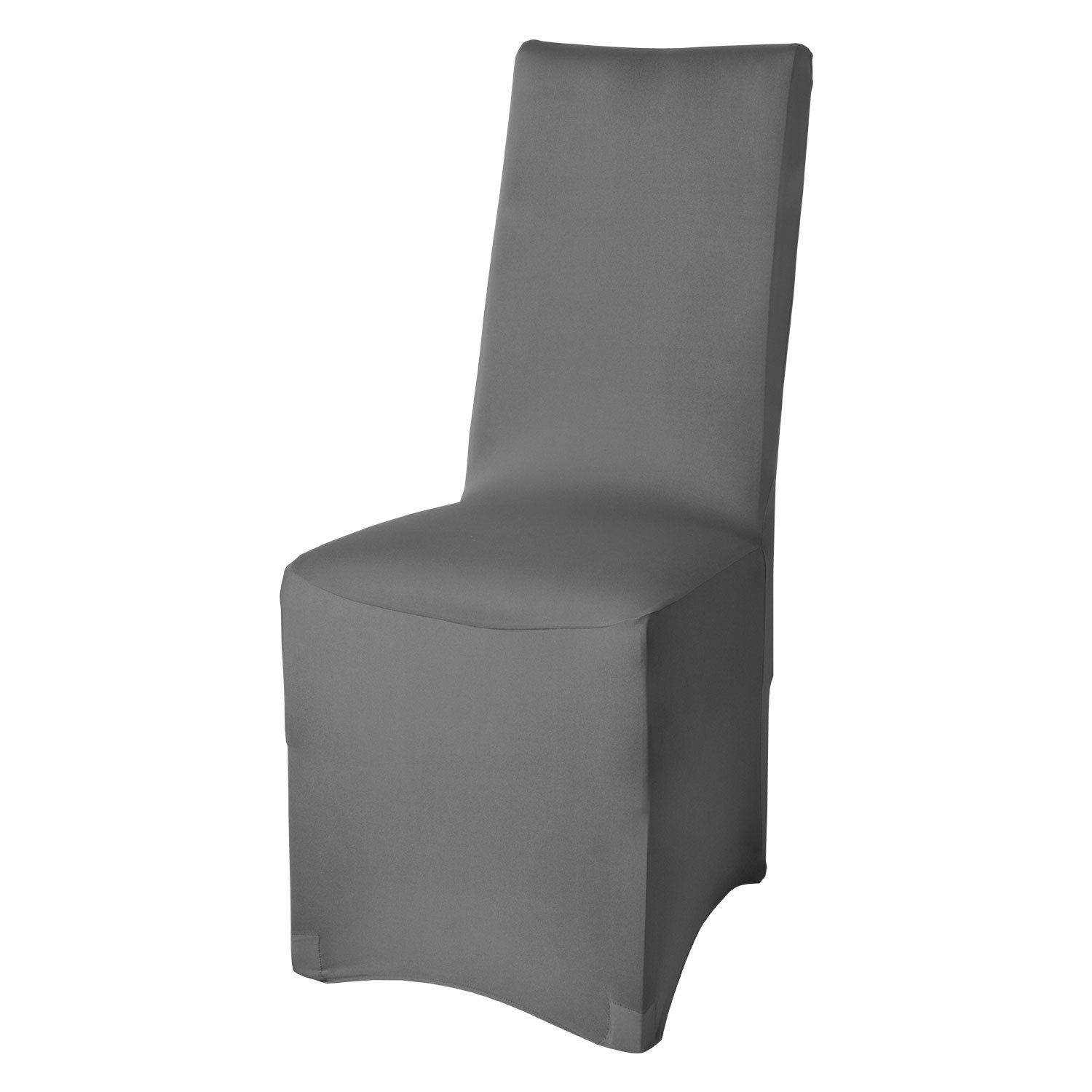 Beautissu Stuhlhusse Bankett Stuhlhusse Leona, 45x90cm, Anthrazit, legante Stretch Hussen für Stühle -Elastische Stuhl Überzüge