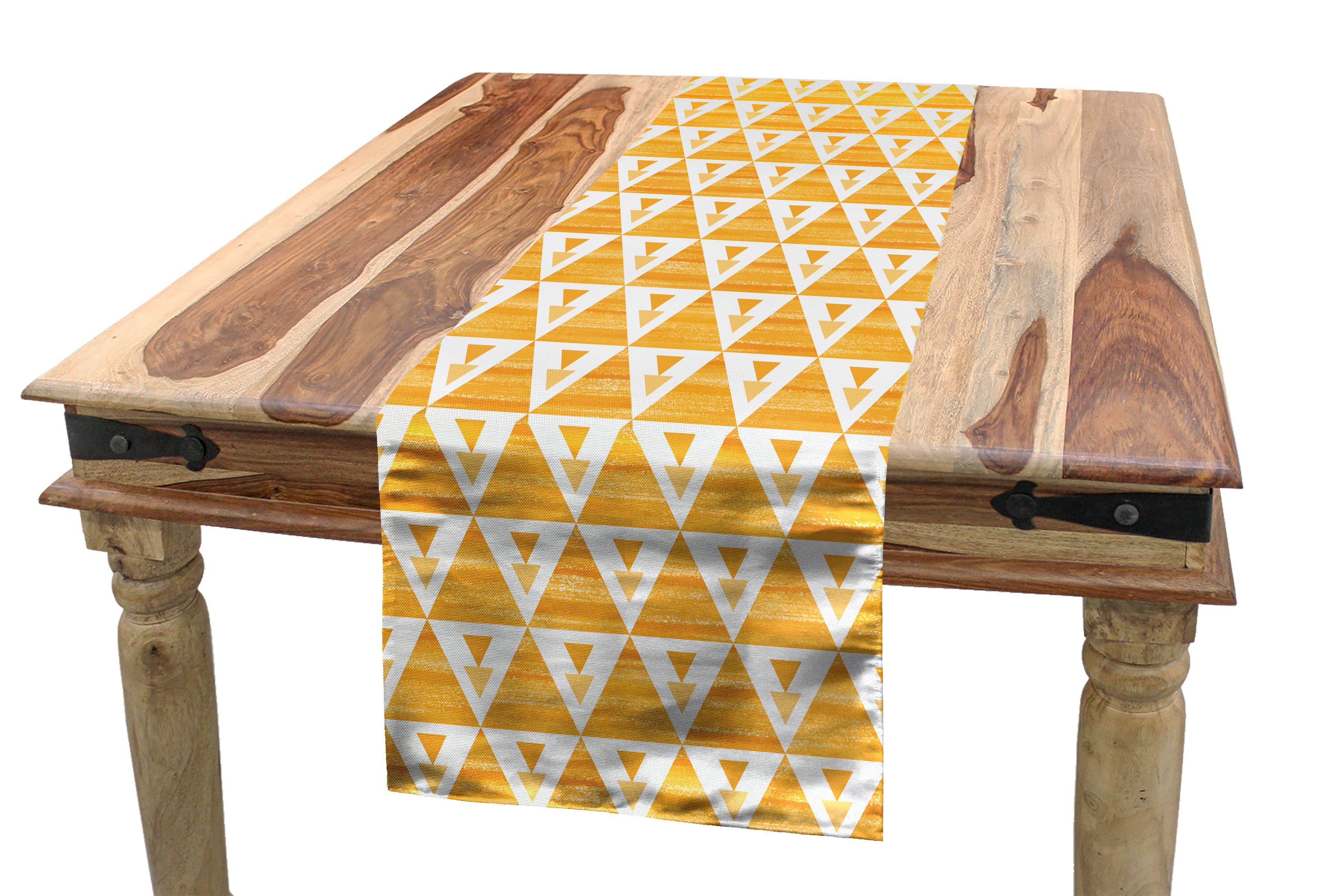 Abakuhaus Tischläufer Esszimmer Küche Rechteckiger Dekorativer Tischläufer, Geometrisch Triangles abstraktes Design