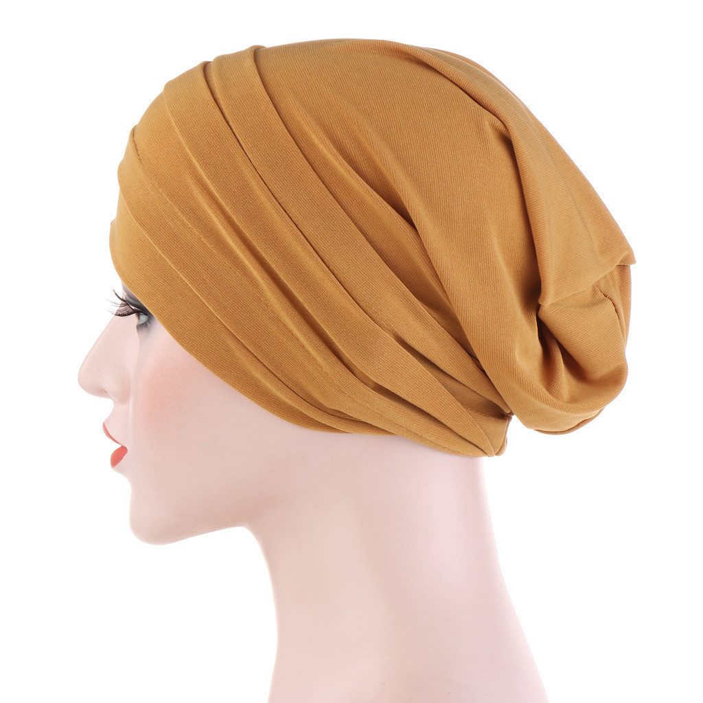 Coonoor Strickmütze Haar Wrap für Damen Weich Turban Cap Stretch Jersey Kop günstig online kaufen