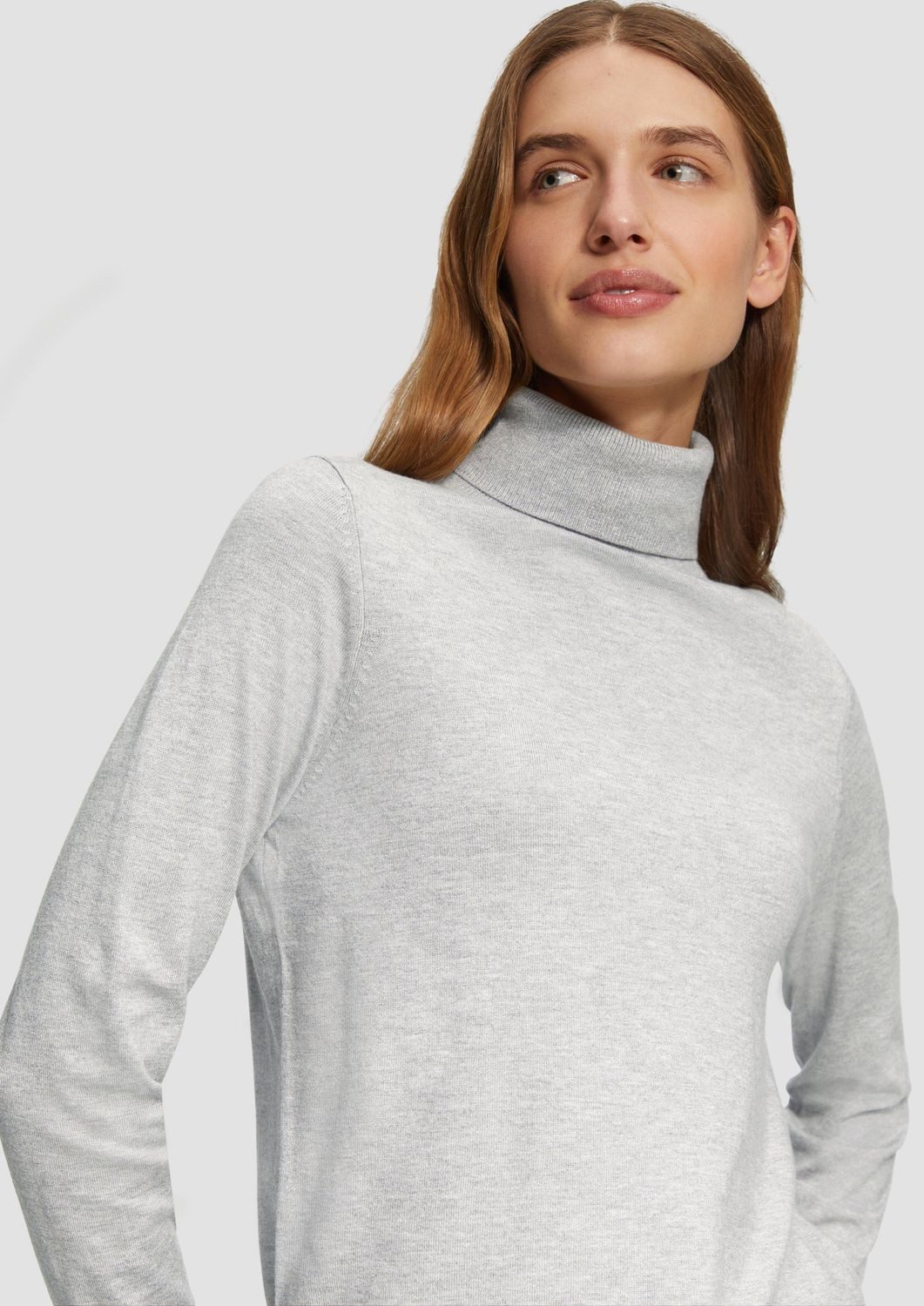 s.Oliver Strickpullover Basic (1-tlg) Rollkragen, langarm, Viskose-Mix günstig online kaufen