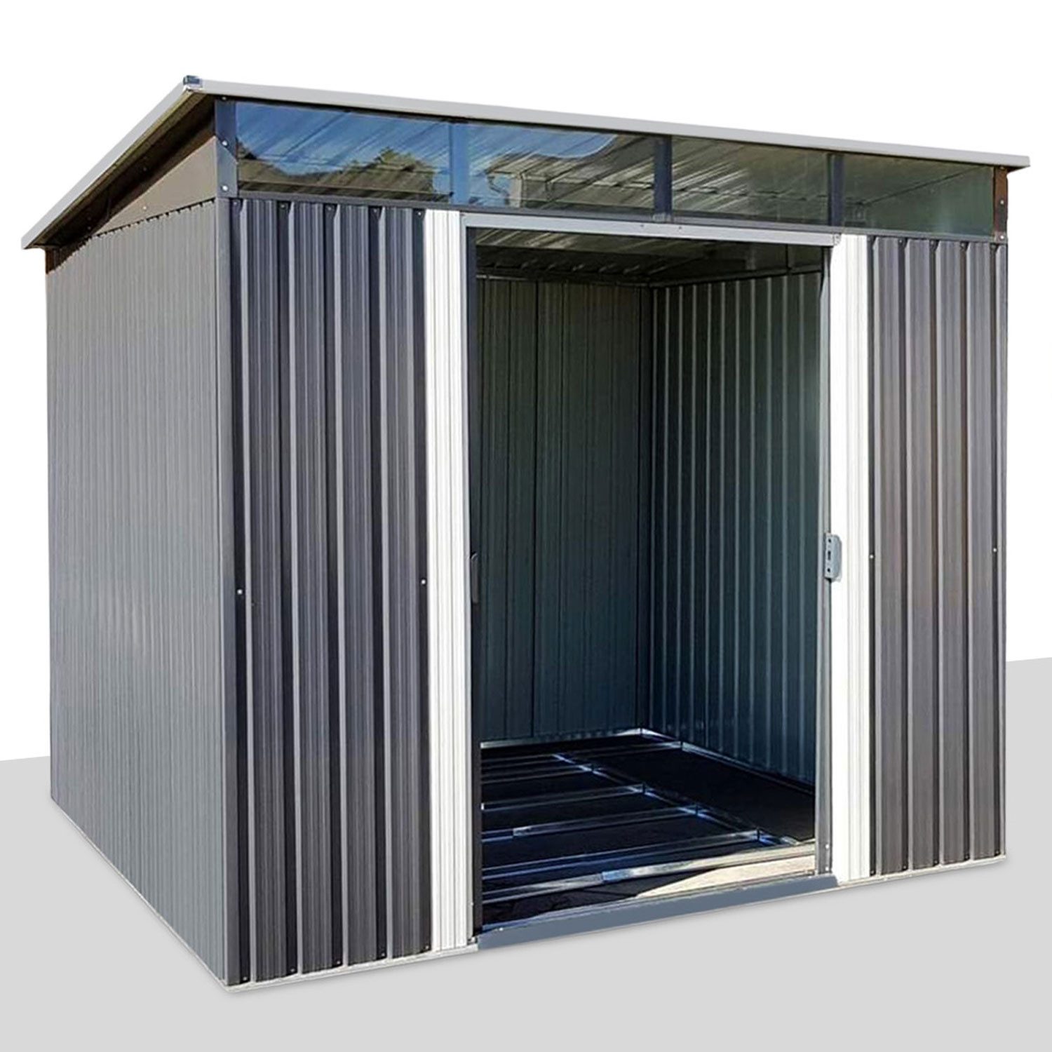 osoltus Gartenhaus osoltus Metall Gerätehaus Pultdach Geräteschuppen 238 cm x 238 cm