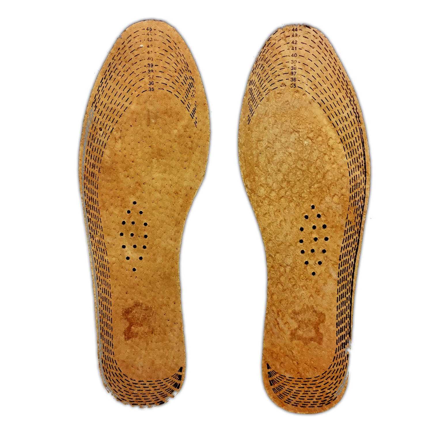 HAC24 Ledersohlen Leder Schuheinlagen Leder Einlagen Einlegesohlen Einlagesohle (Set, 4-tlg., 2 Paar), Größe 36-45