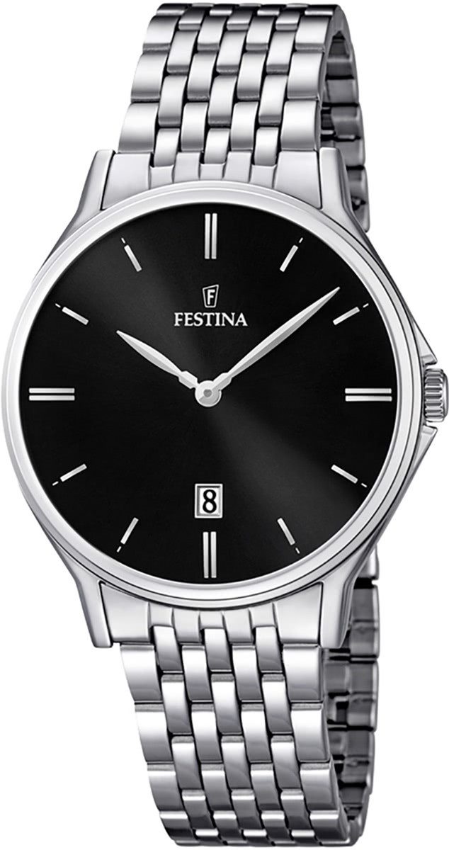 Quarzuhr Festina Herren Uhr F16744/4 Edelstahl