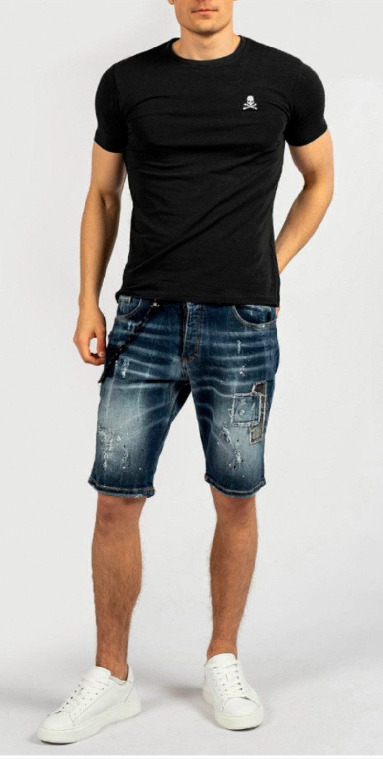 PHILIPP PLEIN T-Shirt Herren Slim FIt Totenkopf-Logo Shirt verpackt in einer box mit Python-Optik-Druck