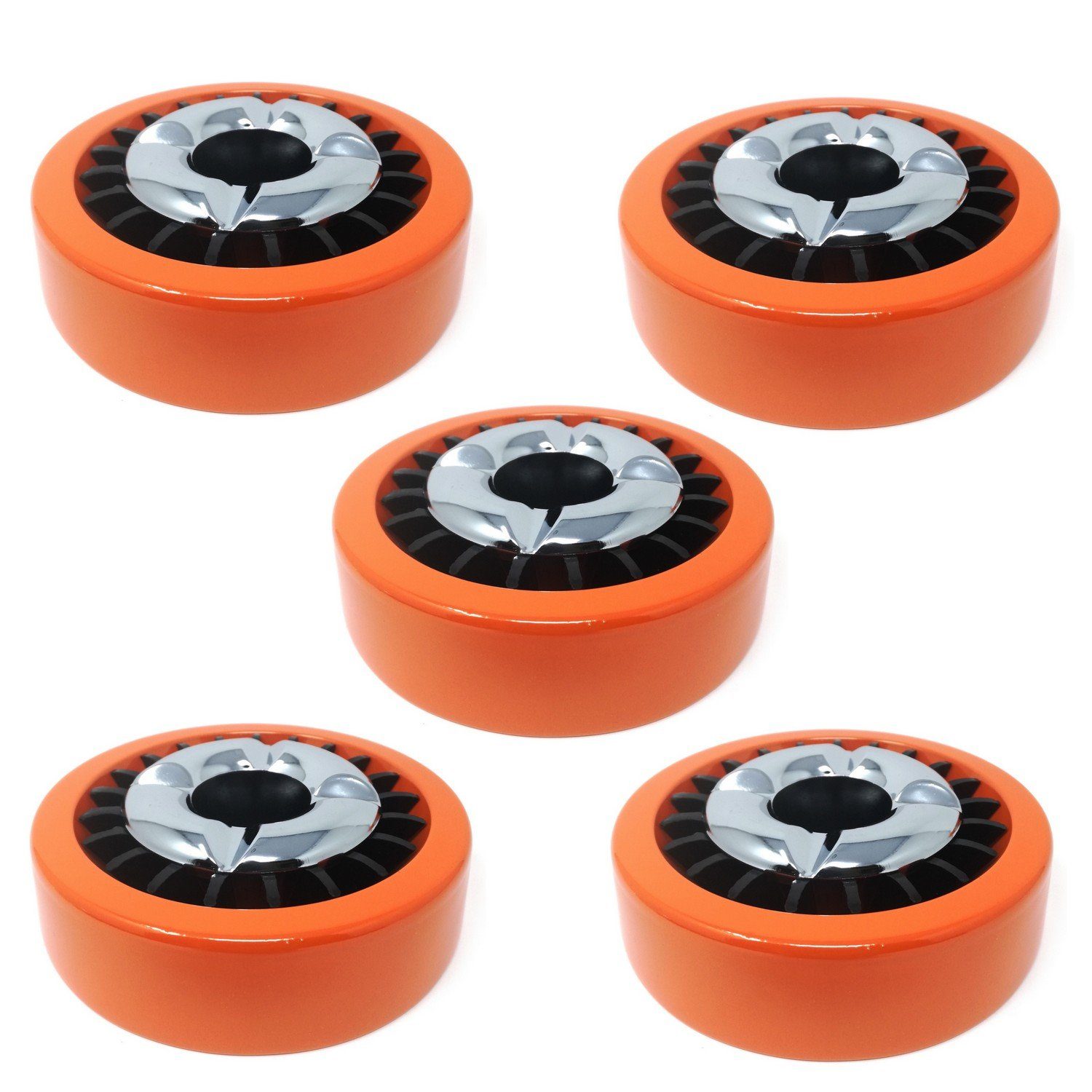 Starlet24 Aschenbecher 5x Starlet24® Aschenbecher Gluttöter für draußen stabil rund und flach