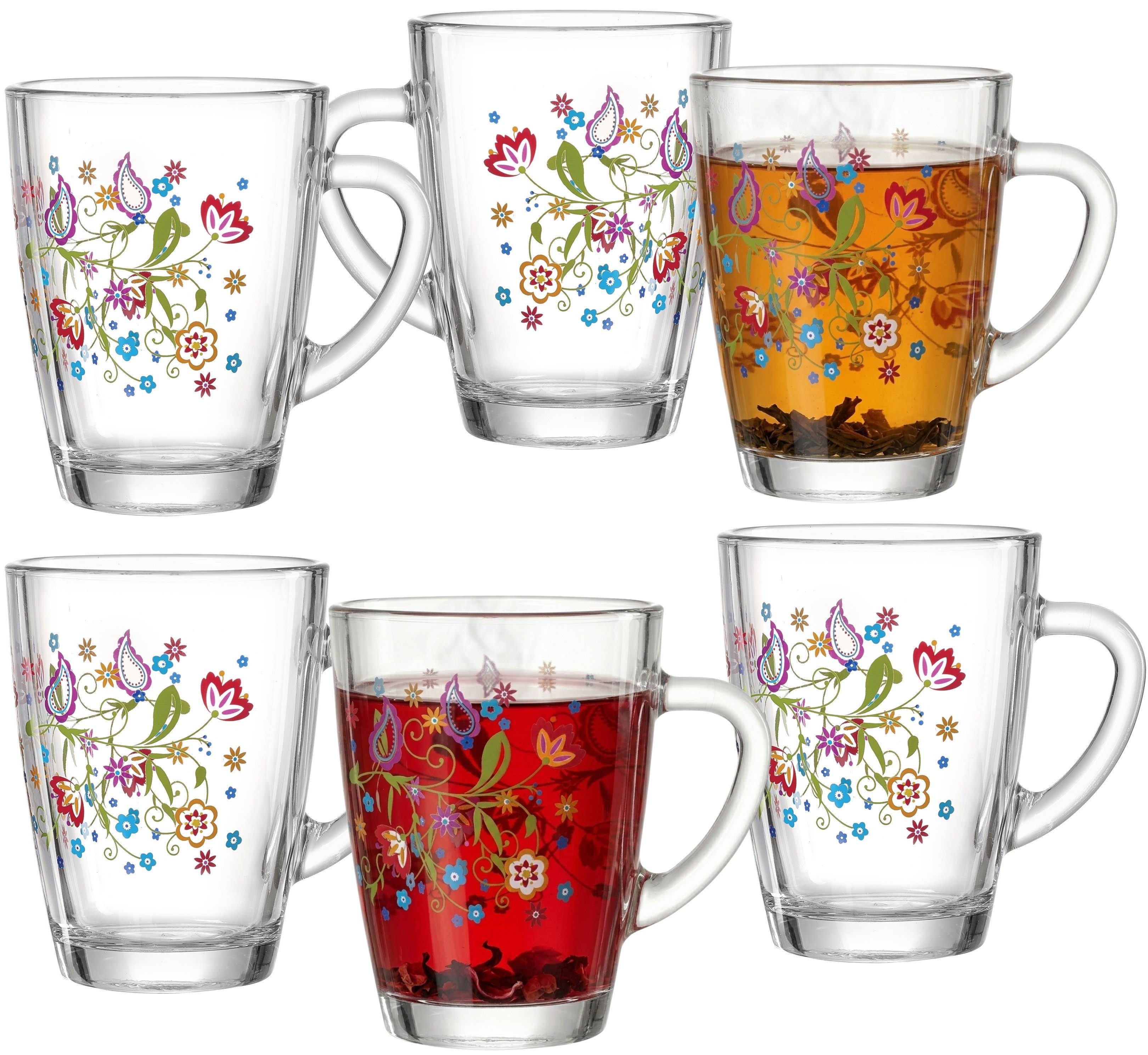 Ritzenhoff & Breker Teeglas Shanti, 6-tlg., Glas, hitzebeständig, je 380 ml