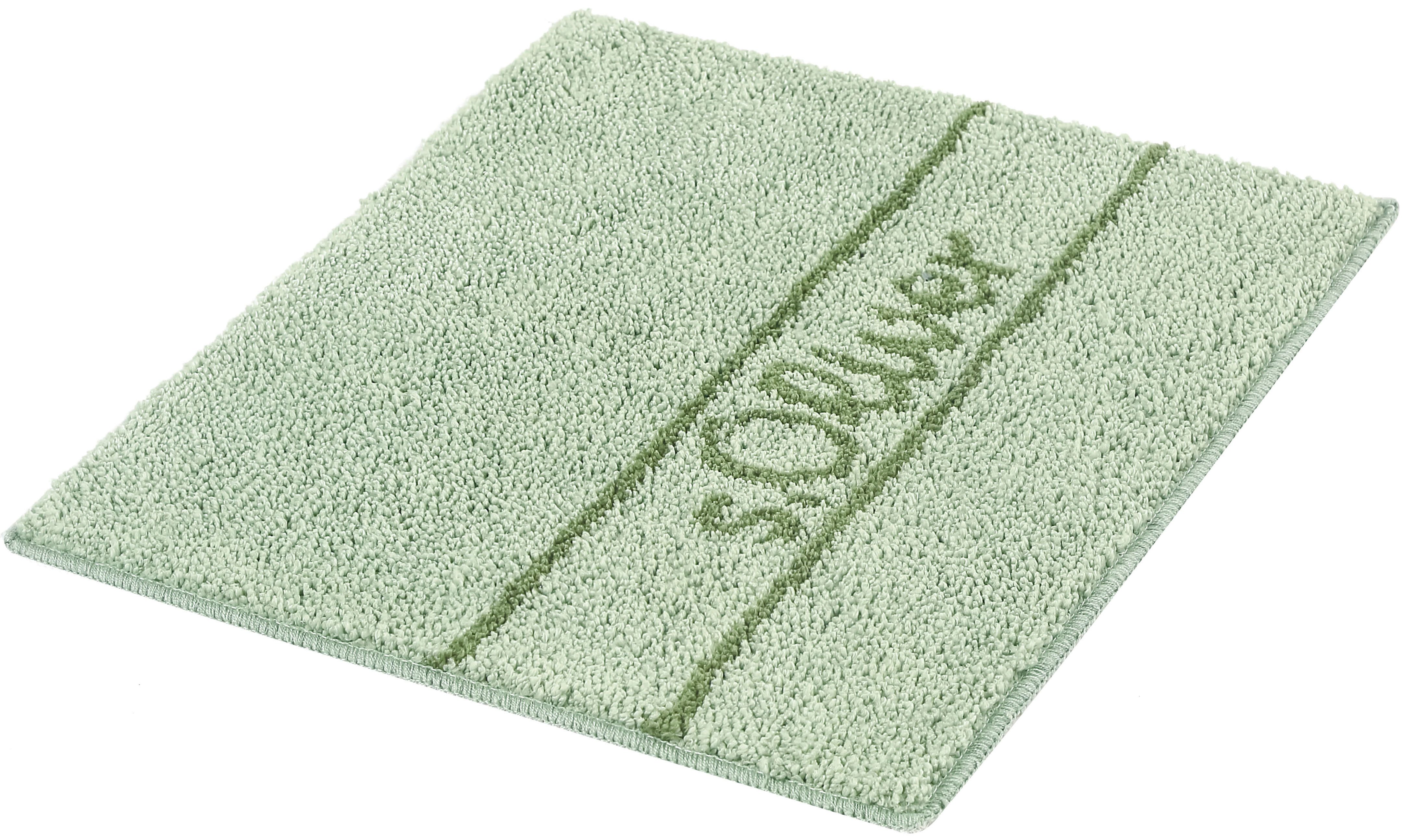 s.Oliver Badematte Allie, Badvorleger, Badezimmer Teppich, Duschvorleger, Höhe 10 mm, rutschhemmend beschichtet, schnell trocknend, strapazierfähig, Polyester, rechteckig, Badteppich, weiche Haptik, unifarben mit s.Oliver Schriftzug