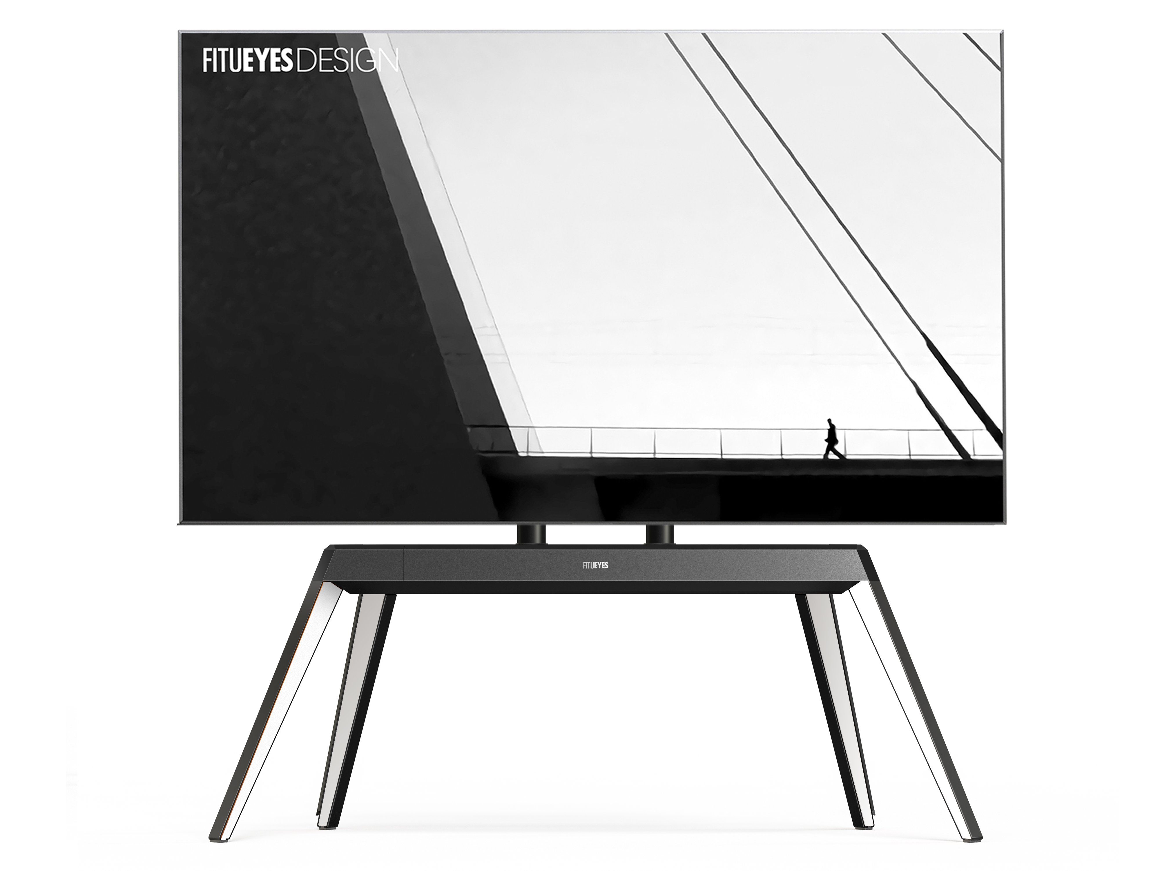 TV-Ständer, 88,00 im Weiß Staffelei FITUEYES Design) (bis Zoll, Stand TV