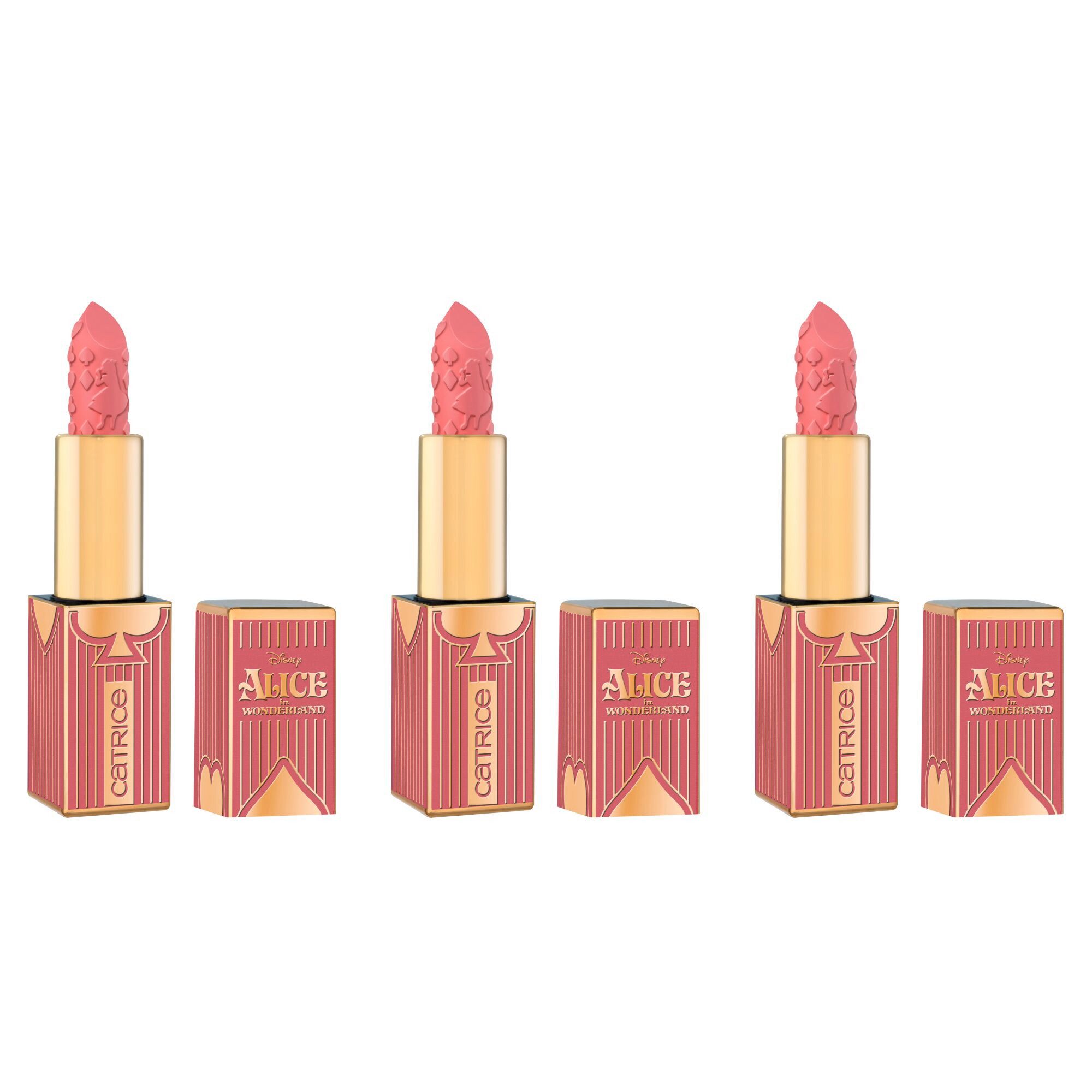 Catrice Lippenstift Disney Alice in Wonderland Semi-Matte Lipstick, 3-tlg.