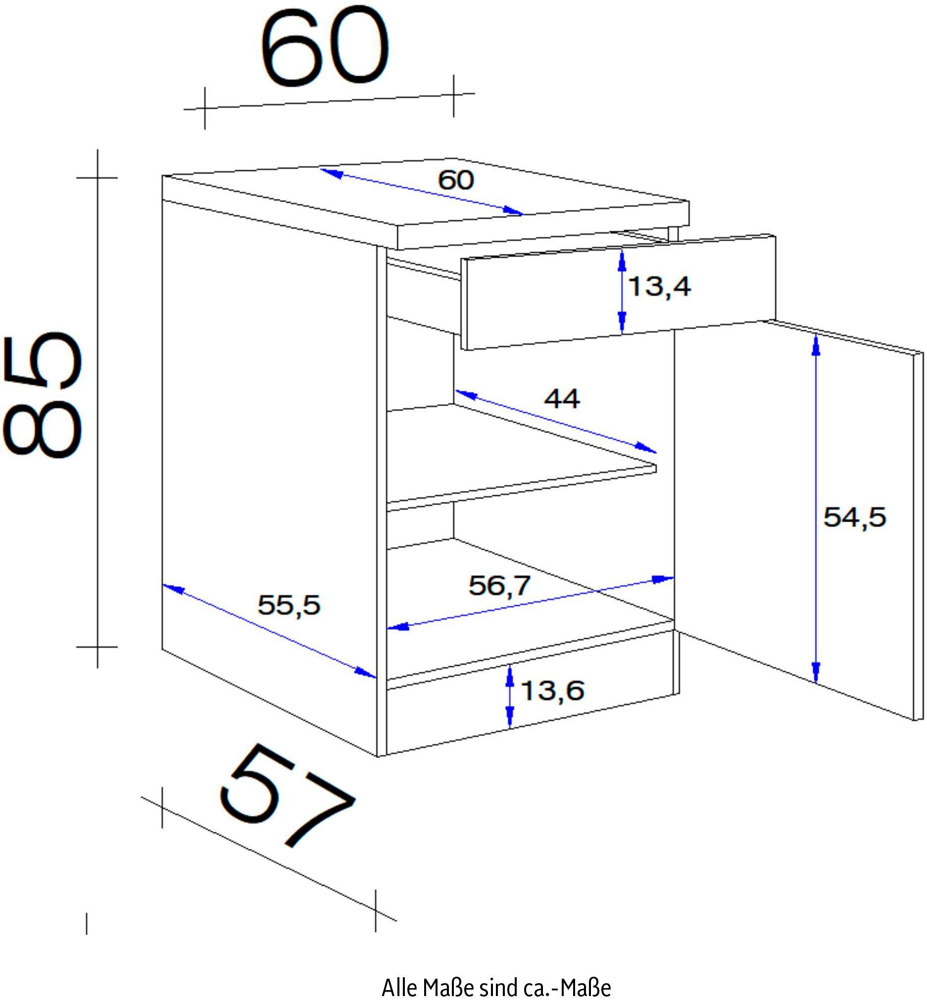 Flex-Well Unterschrank Lucca (B x H x T) 60 x 85 x 60 cm – Bild 3 von 3