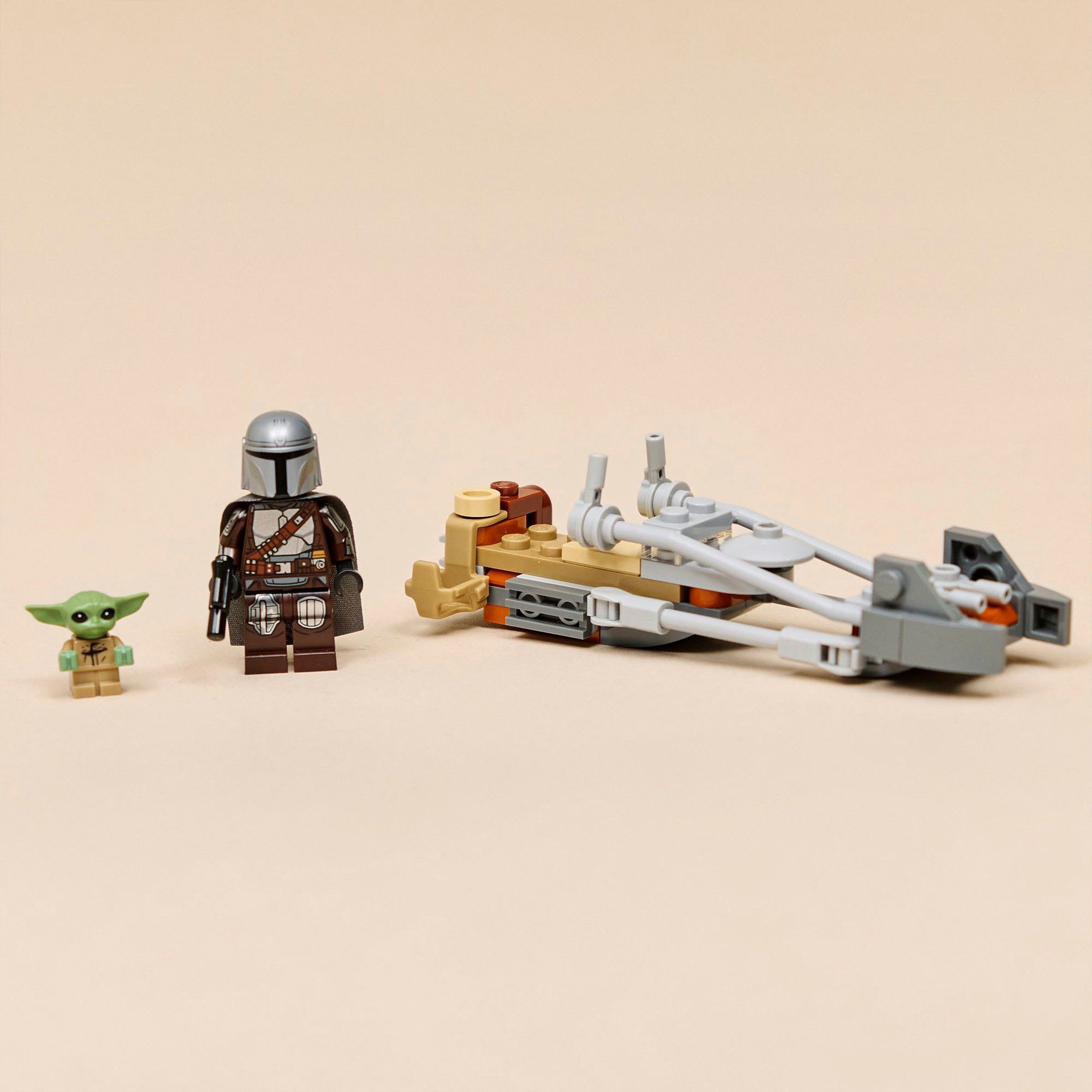 LEGO® Der Mandalorianer und Grogu auf ihrem Speeder Bike (75436) Konstruktionsspielsteine, (58 St), LEGO Star Wars