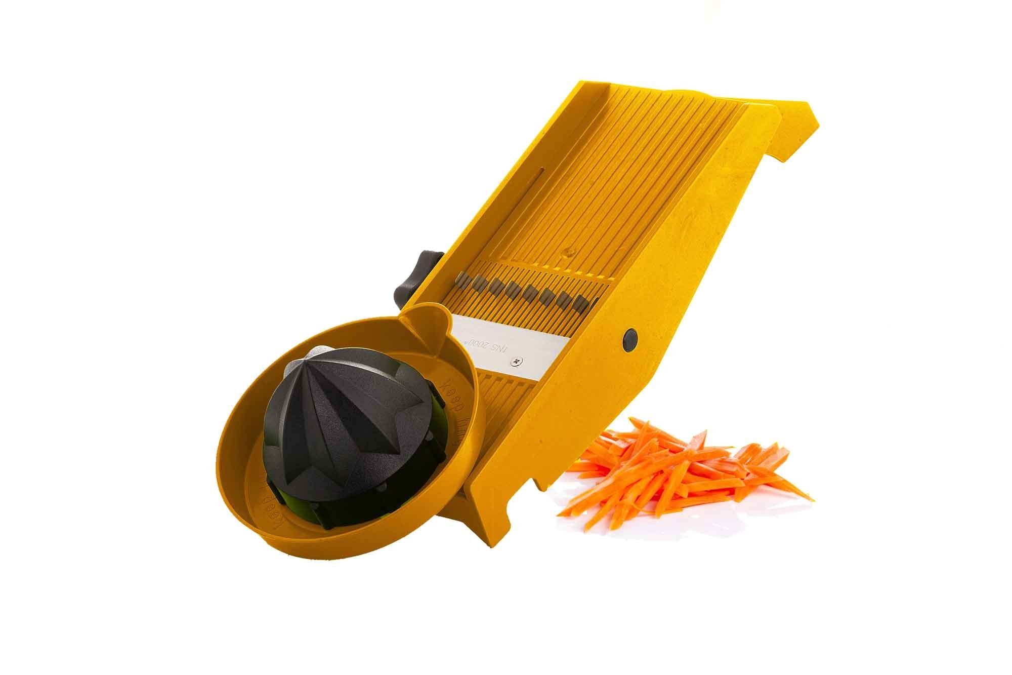 TNS 2000 Овощерезка TNS 2000 All in ONE Овощерезка Küchenhobel Gemüsereibe Orange, Kunststoff, (Hobel mit Restehalter, 2-St)