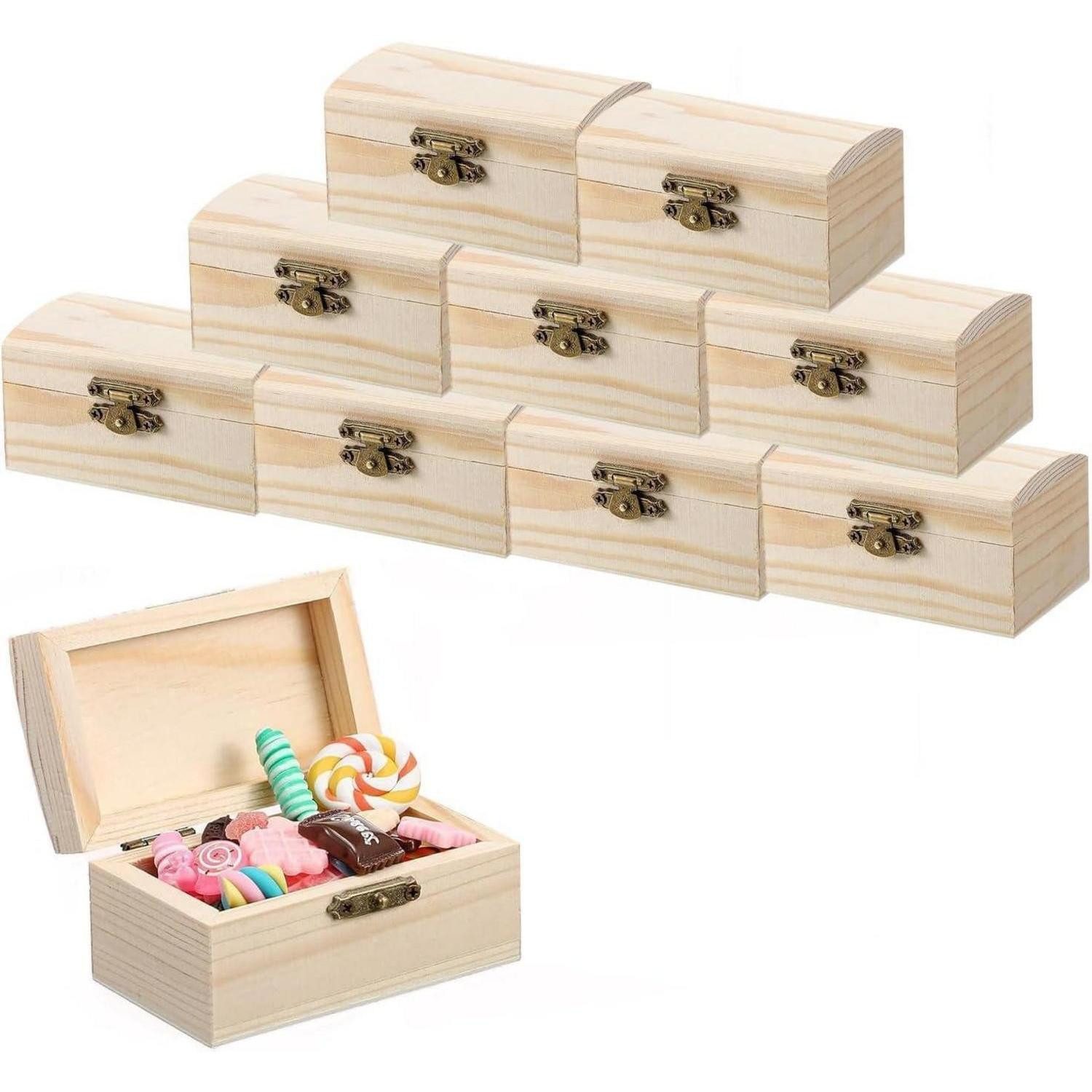 LuxusKollektion Truhe Kleine Holzkiste, 10 Stück, Bastelset (10 St)