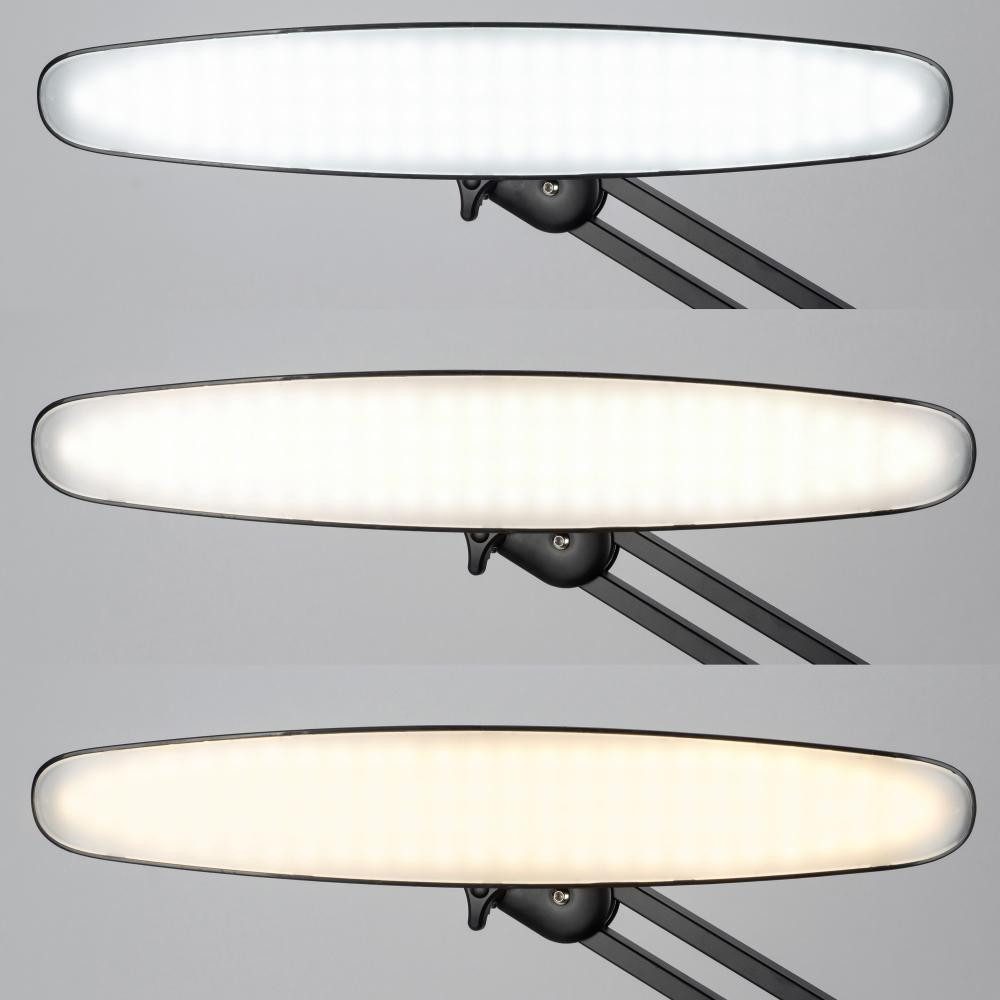 Semplix LED Arbeitslicht - LED Arbeitslampe (182 LED / 3 Farben/ dimmbar/ Tischklemme)