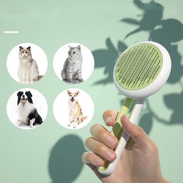 SOTOR Tierhaarentferner Hundebürste Katzenbürste,Selbstreinigende Zupfbürste zum Entfernen, (1-tlg), Tierhaarentferner Haustierbürste für Langhaar und Kurzhaar