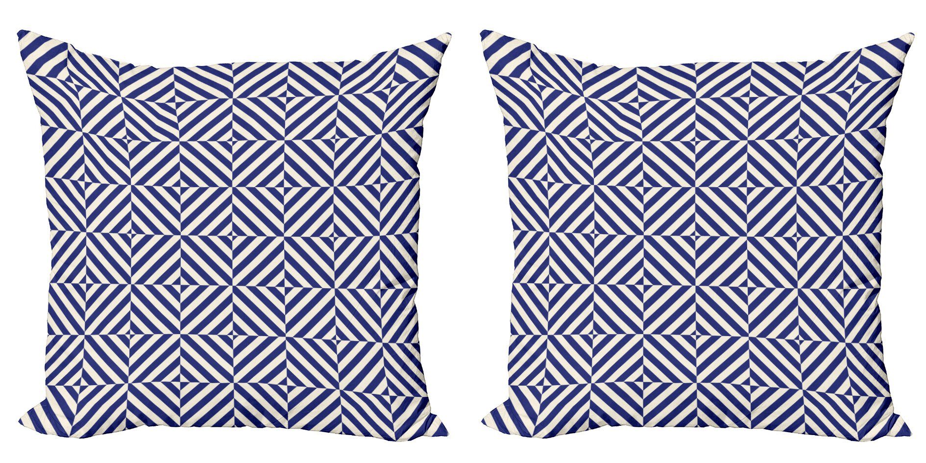 Kissenbezüge Modern Accent Doppelseitiger Digitaldruck, Abakuhaus (2 Stück), Geometrisch symmetrische Muster