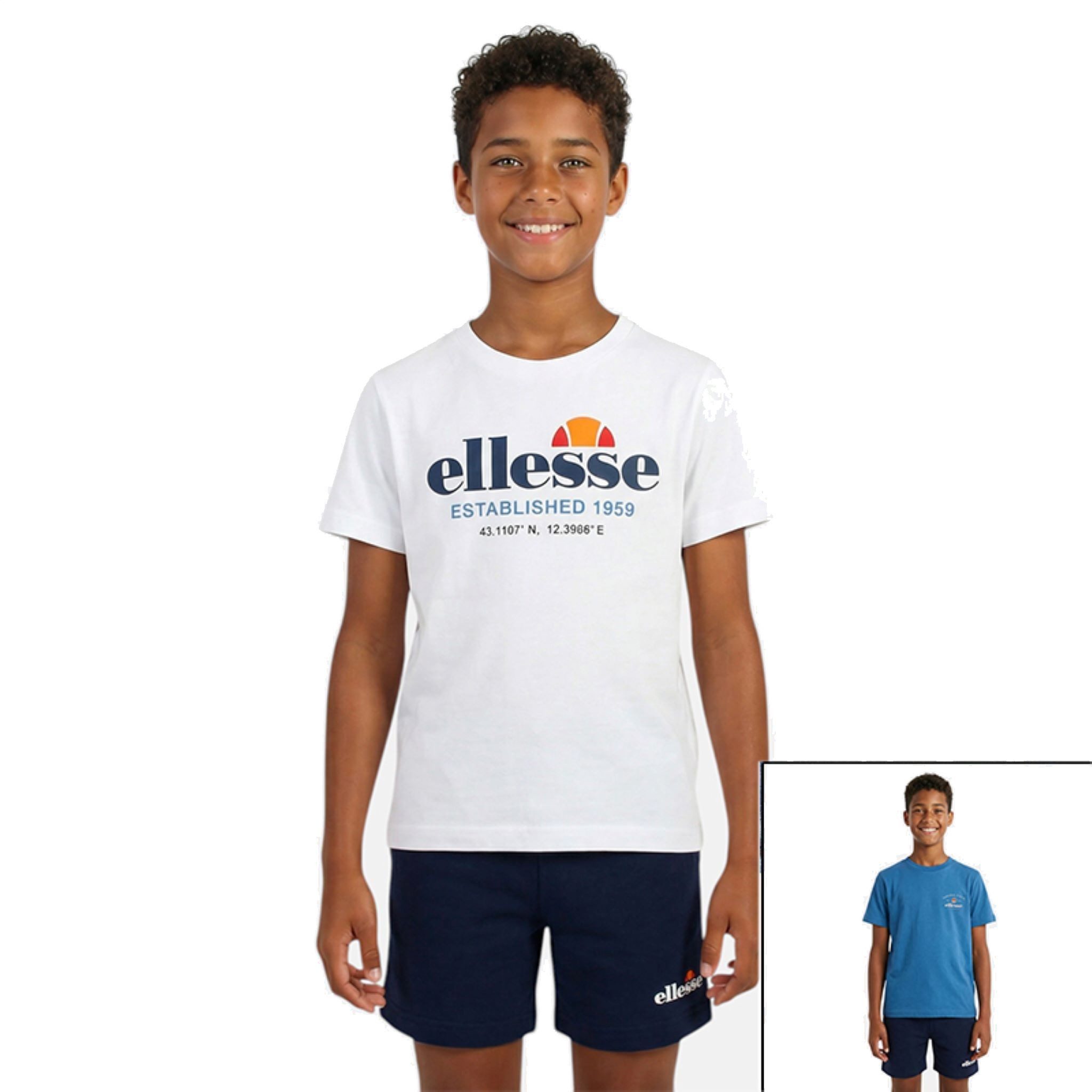 Ellesse Shirt & Shorts ellesse Kinder Sport-Set: 2 T-Shirts & Shorts, Jungen Gr. 128-164 (Set, 2 T-Shirts + Sporthose) Sportset 3 Teile Tshirt + Hose