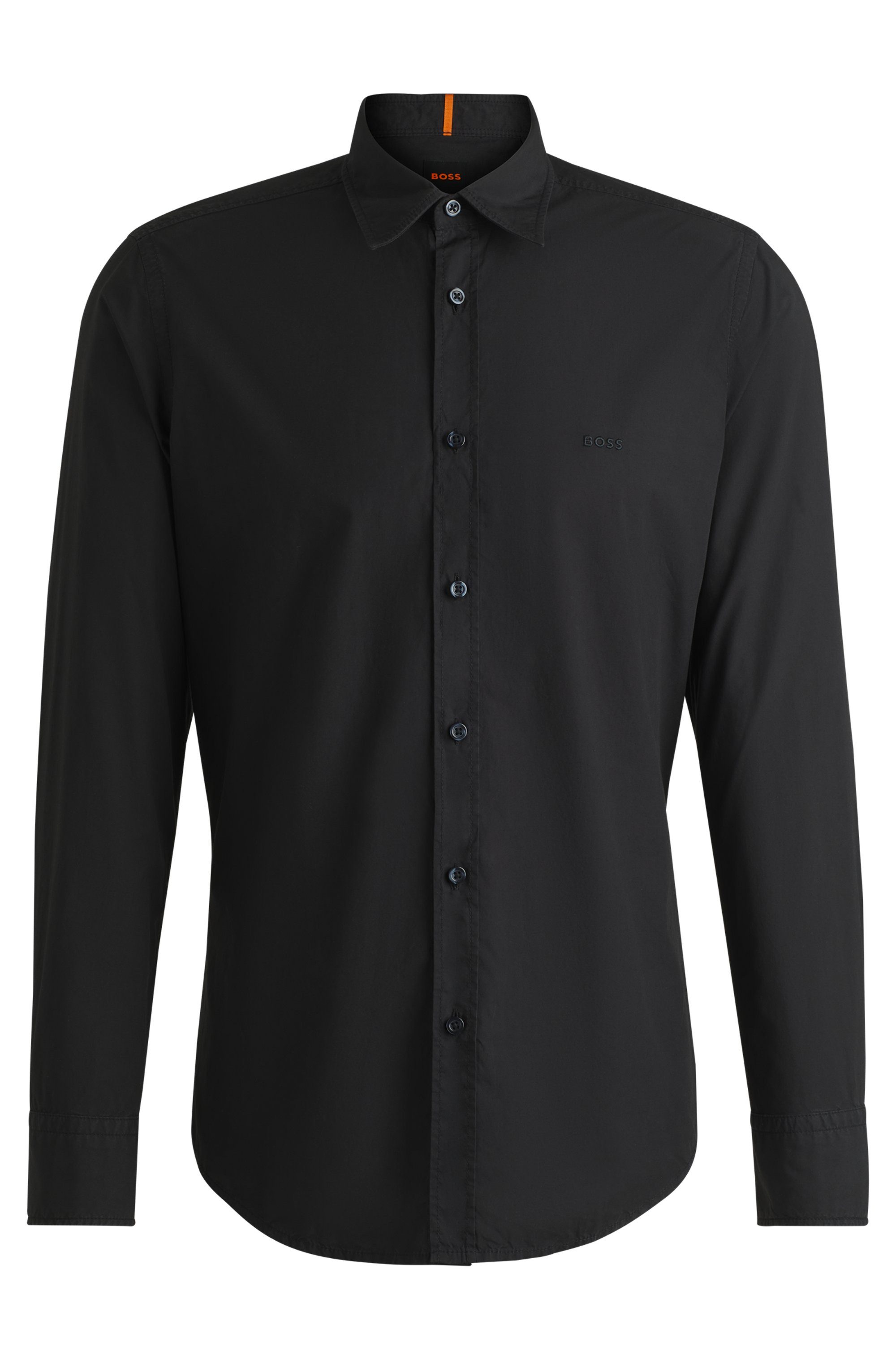 BOSS ORANGE Langarmhemd Relegant Regular Fit Baumwolle mit BOSS Stickerei und klassischem Kent Kragen – Bild 5 von 5
