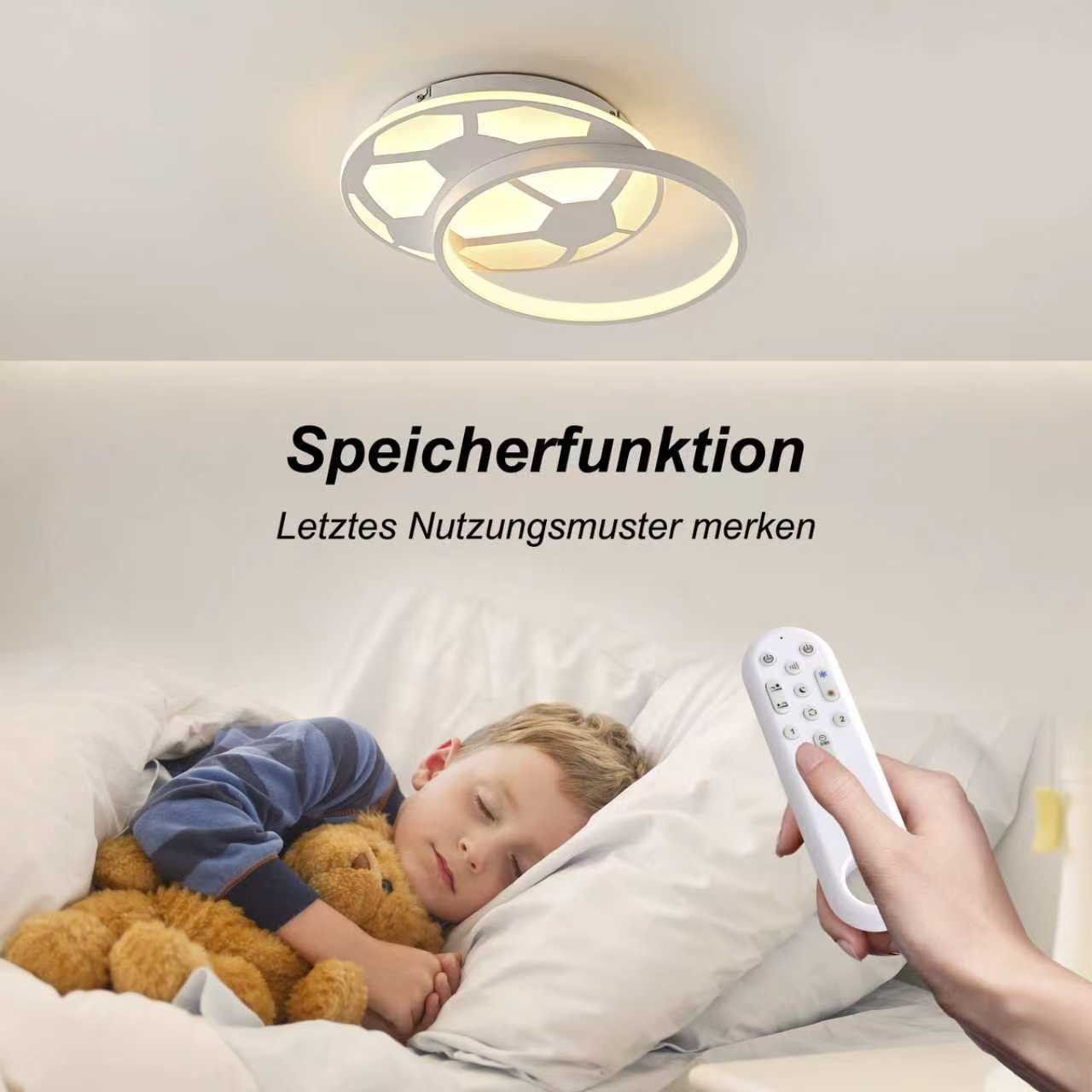 RRBEST LED Deckenleuchte LED Deckenlampe, 72CM Dimmbar Wohnzimmer Deckenleuchte, mit Fernbedienung und Memory Funktion