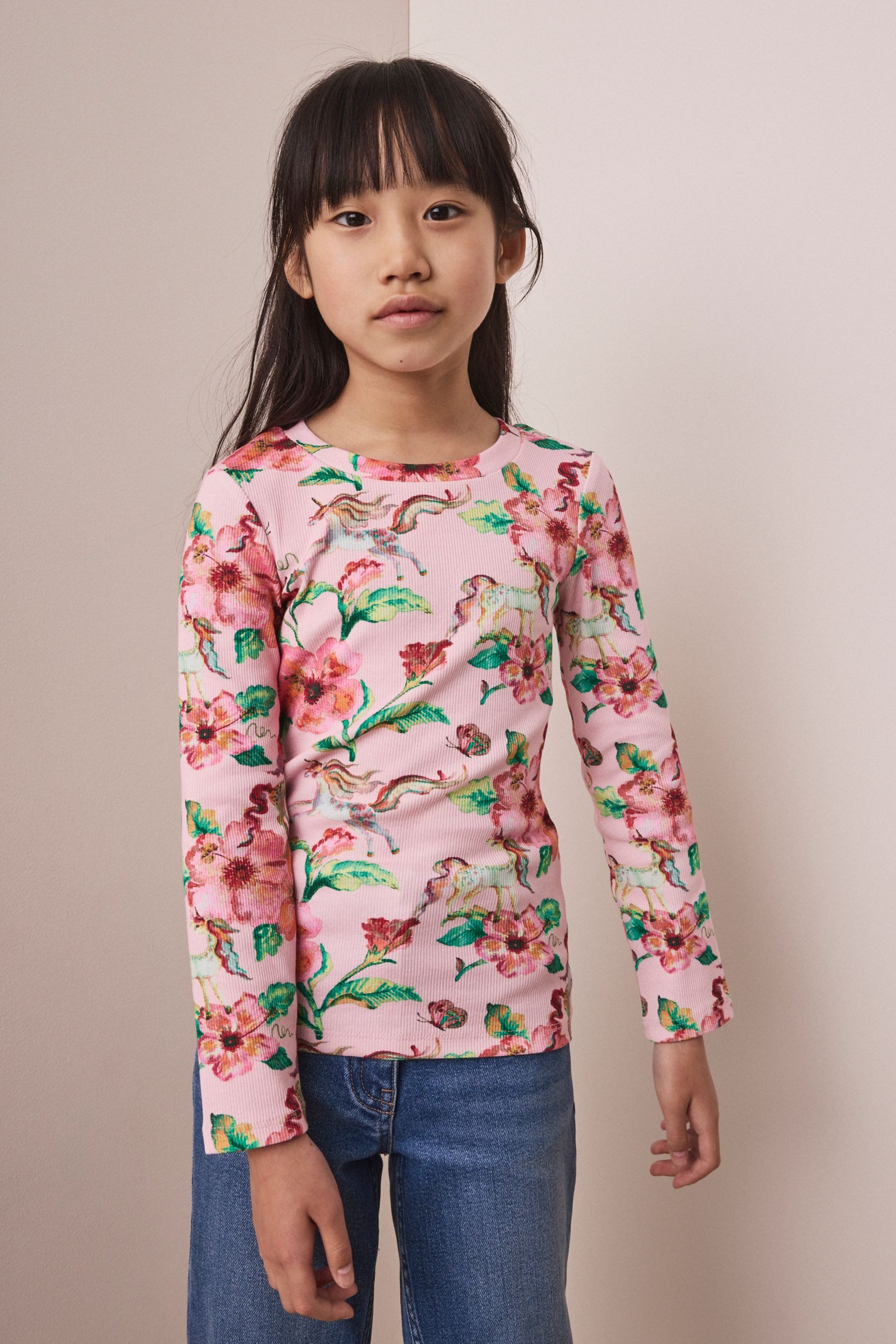 Next Langarmshirt Geripptes Langarmshirt (1-tlg)